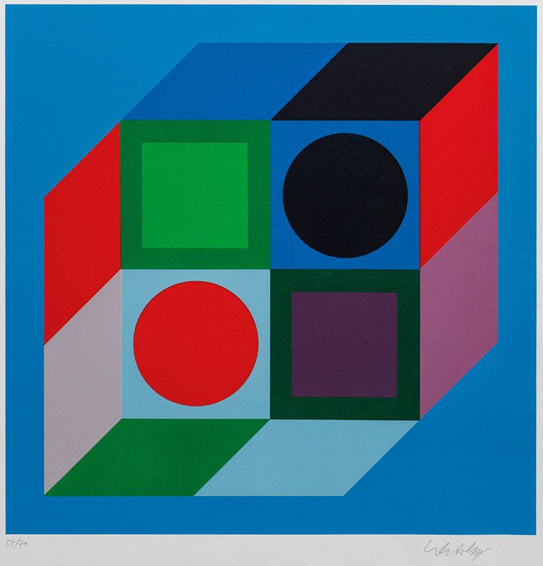 Null Victor Vasarely (1908 Pels - 1997 Paris)
Sans titre
Sérigraphie couleur/pap&hellip;
