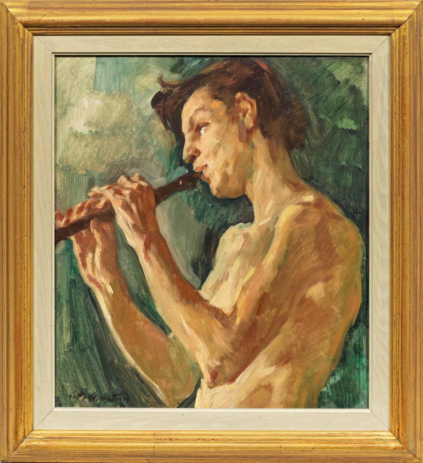 Null 洛特-拉尔斯坦（1898 年，普鲁士-荷兰 - 1993 年，卡尔马/瑞典）
半裸男性，吹长笛
这幅画作于 20 世纪 40 年代末或 50 年代流亡&hellip;