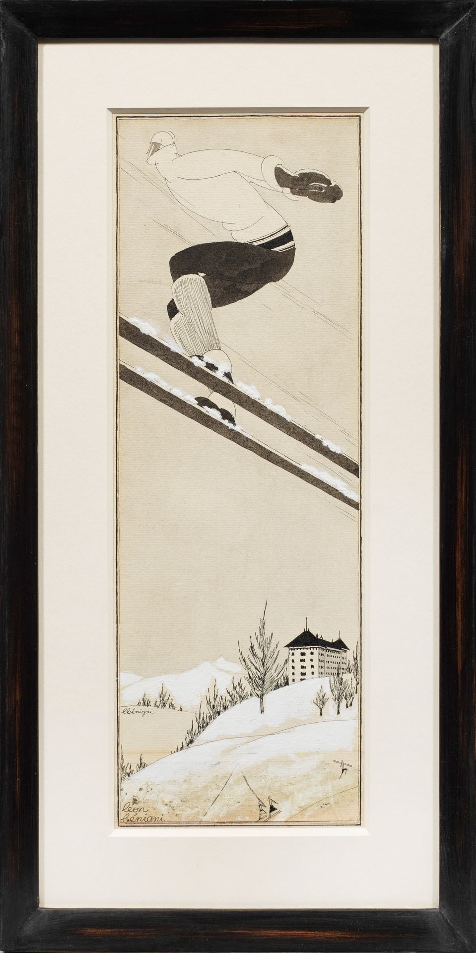 Null Léon Bénigni (1892 Paris - 1948)
Saut à ski
Charmante feuille au coloris, à&hellip;