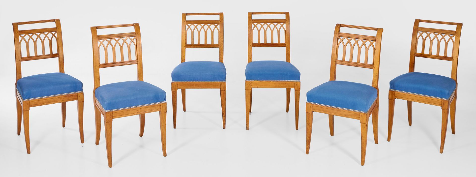 Null Satz von sechs klassizistischen Stühlen aus dem Umkreis von Friedrich Gottl&hellip;