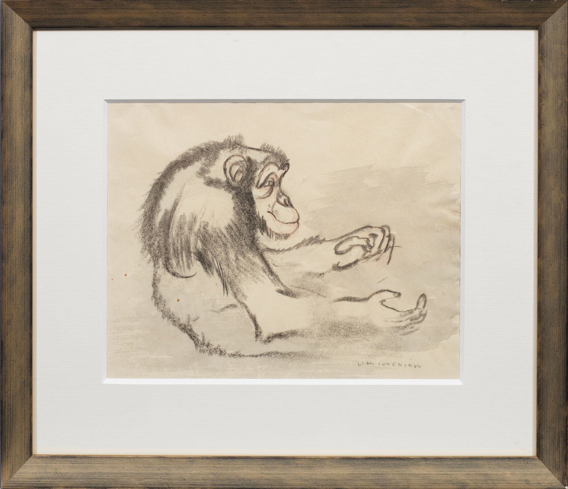 Null Ludwig Heinrich Jungnickel (1881 Wunsiedel - 1965 Vienne)
Chimpanzé assis
F&hellip;