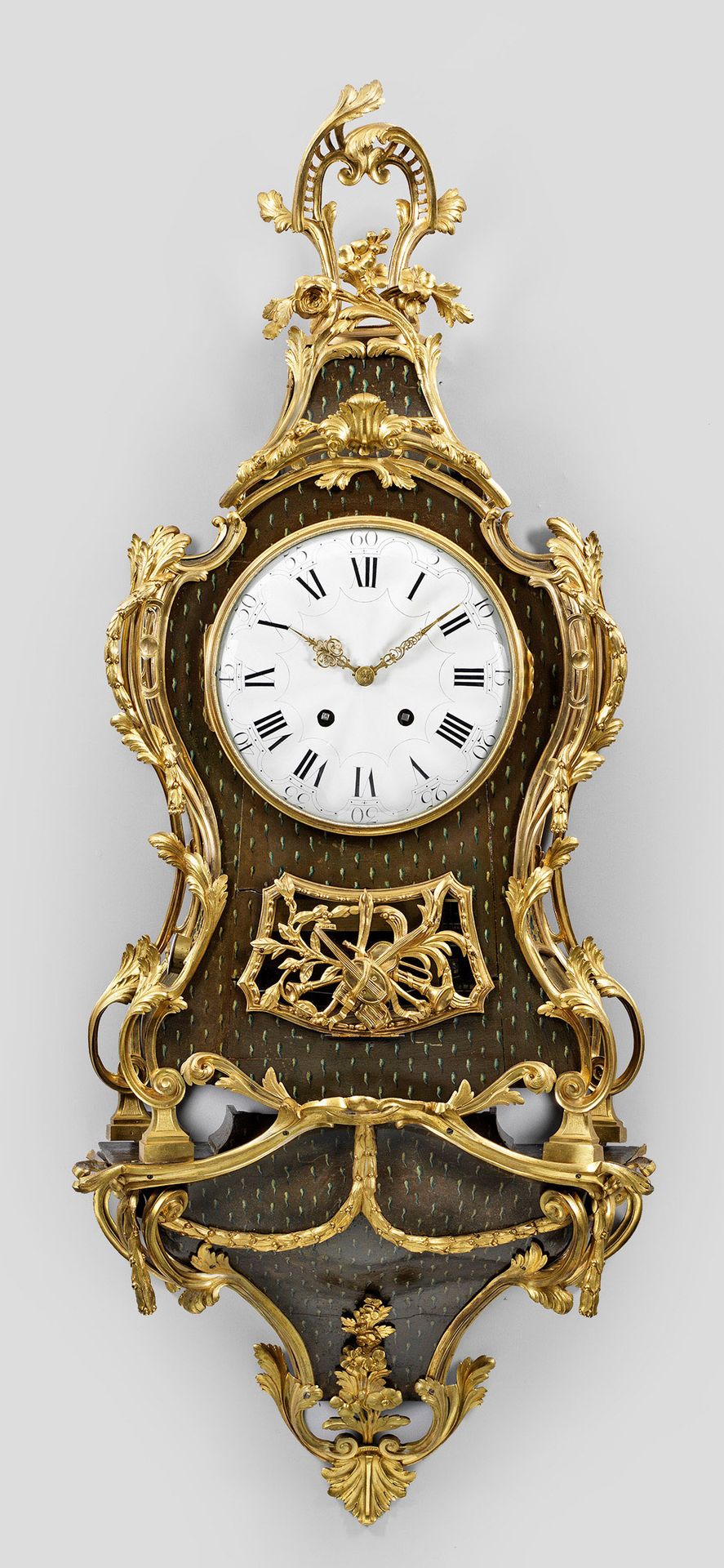 Null Large Louis XV pendulum with musical work probably by Denis François Dubois&hellip;
