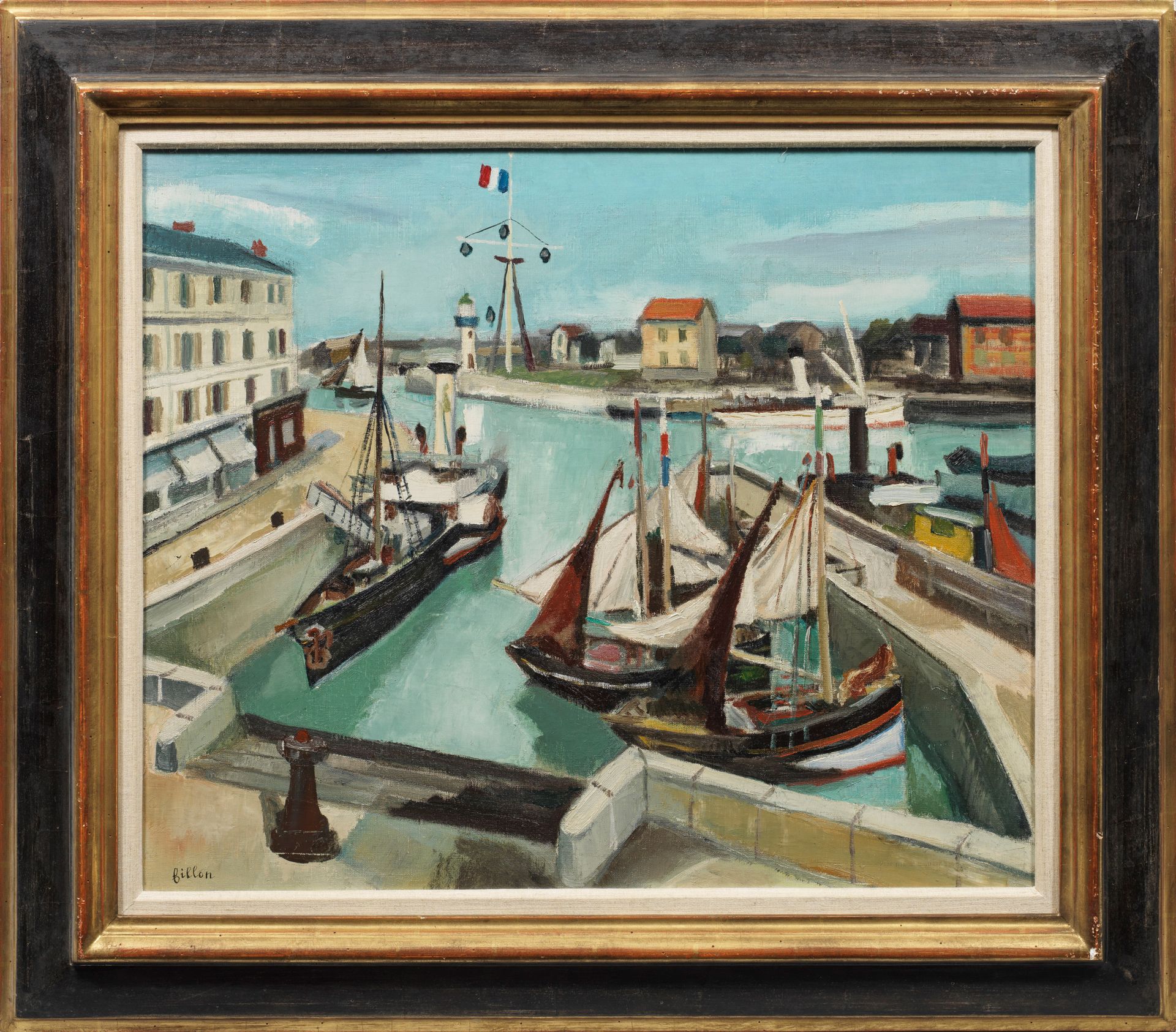 Null Arthur Fillon (1900 Loris - 1974 París)
"Port d'Honfleur" (Puerto de Honfle&hellip;