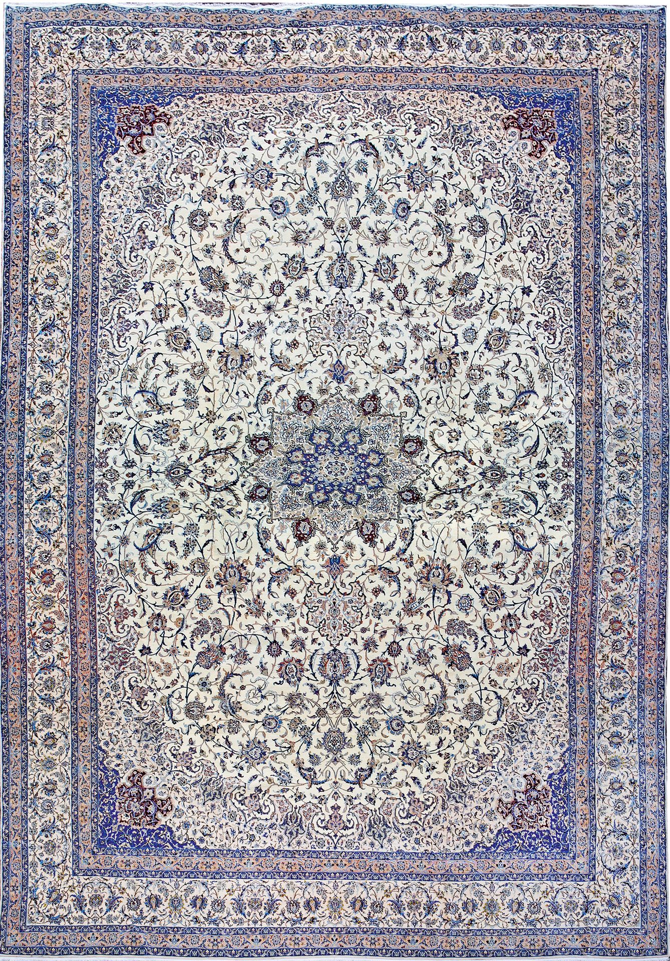 Null Tapis du palais de Naïn surdimensionné Perse. 2e moitié du 20e s. ; laine k&hellip;