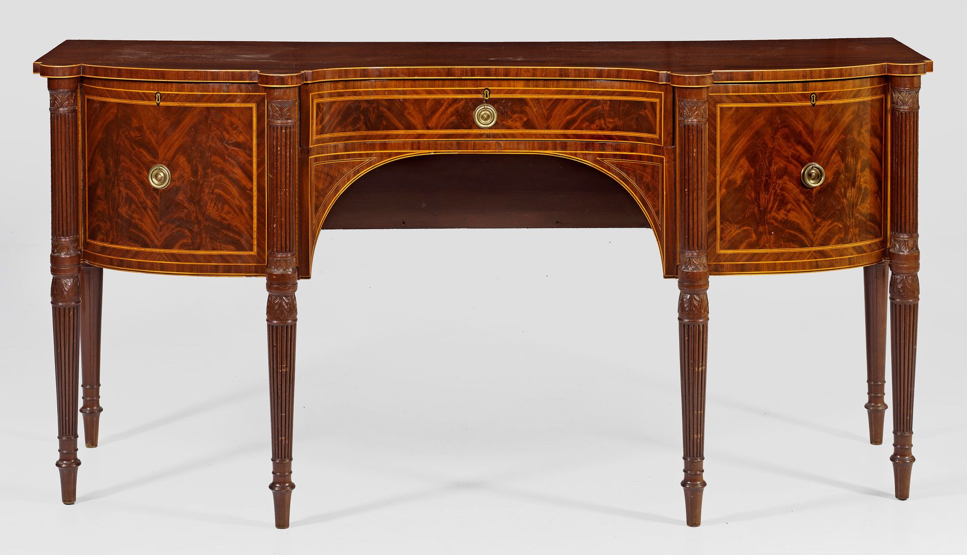 Null Large mahogany sideboard, veneered and inlaid with lemon wood. Rectangular &hellip;