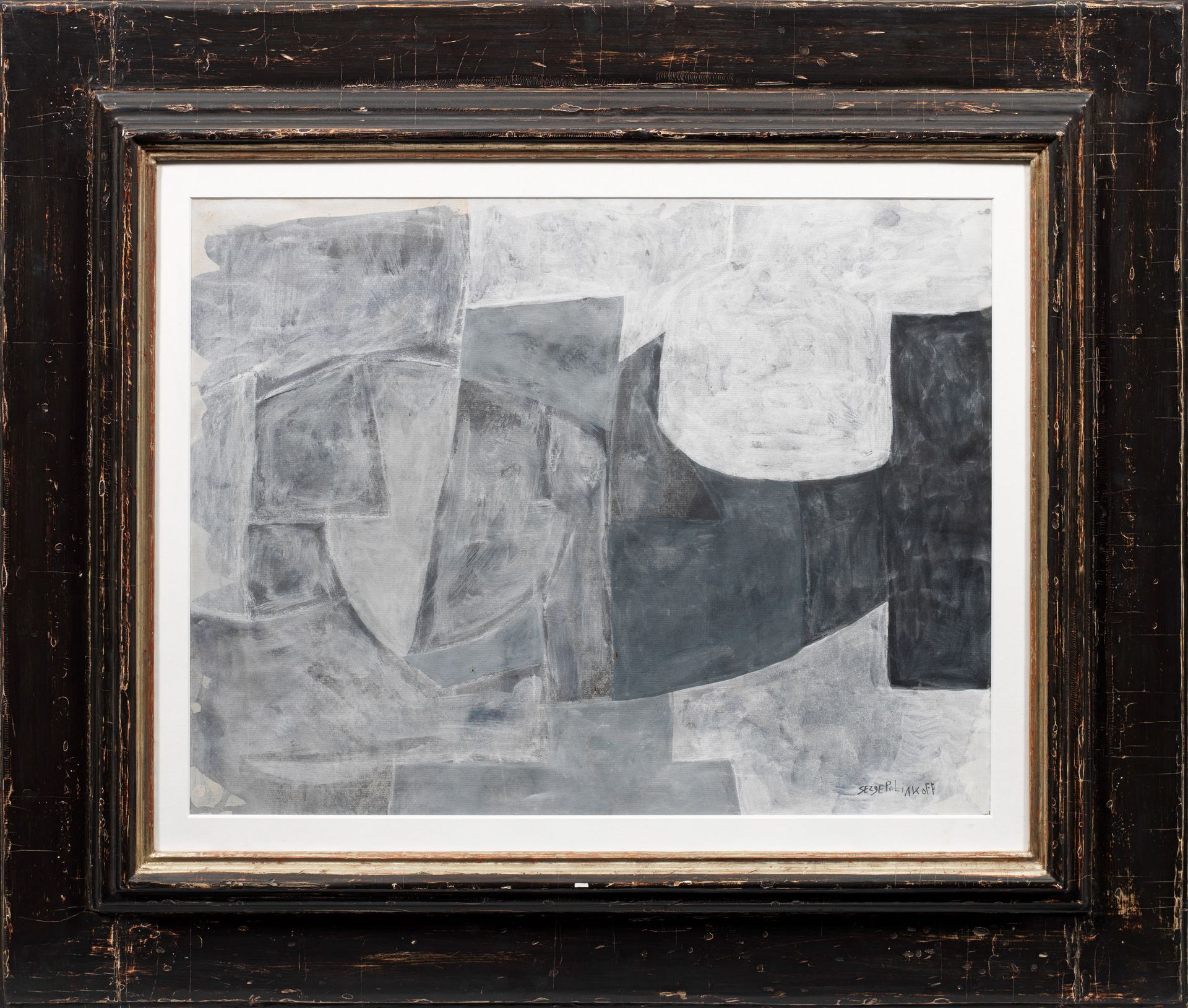 Null Serge Poliakoff (1906 Moscou - 1969 Paris)
"Composition grise et noire". Ti&hellip;