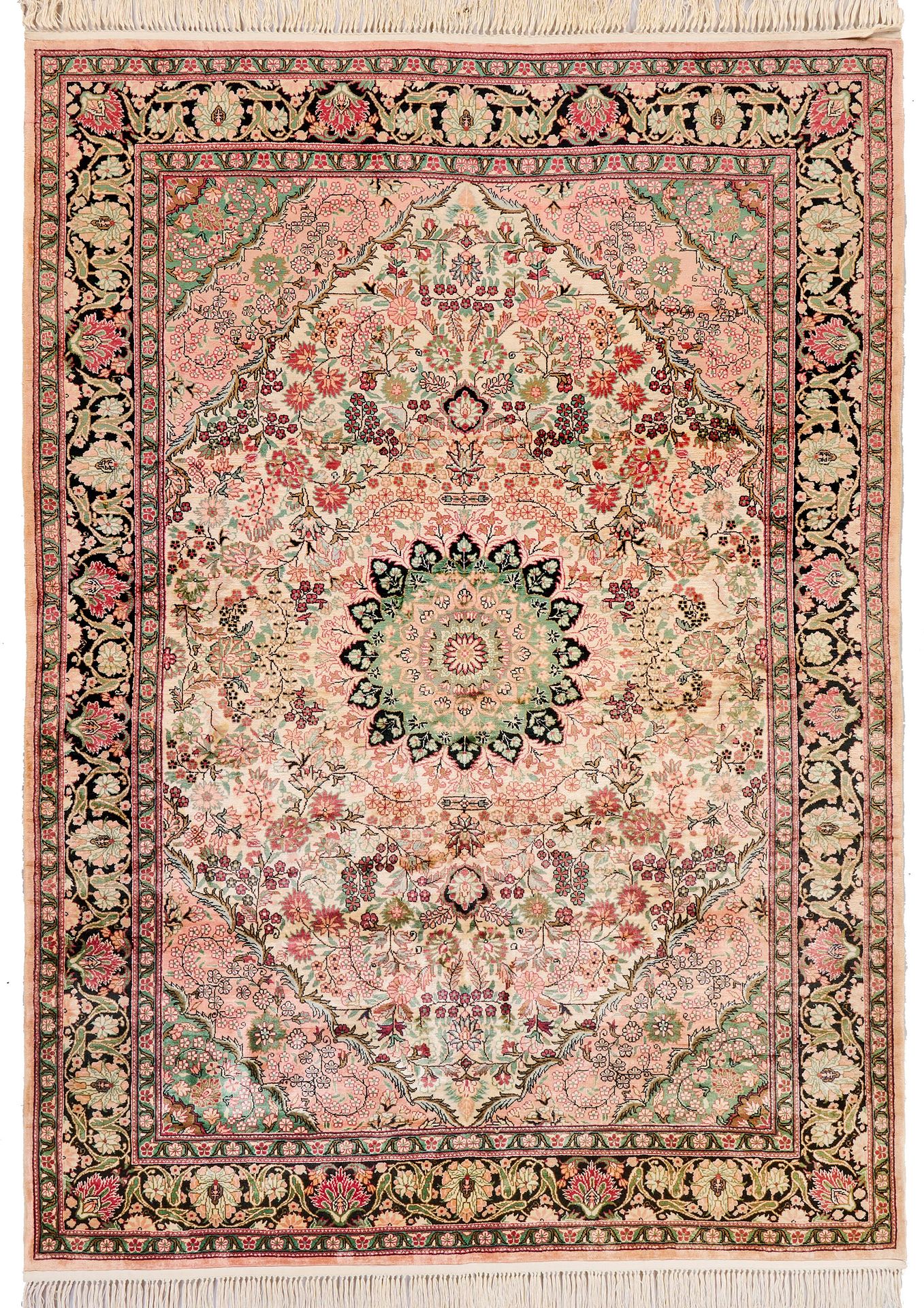 Null Petit tapis avec motif Isfahan Coton mercerisé sur coton. Médaillon circula&hellip;