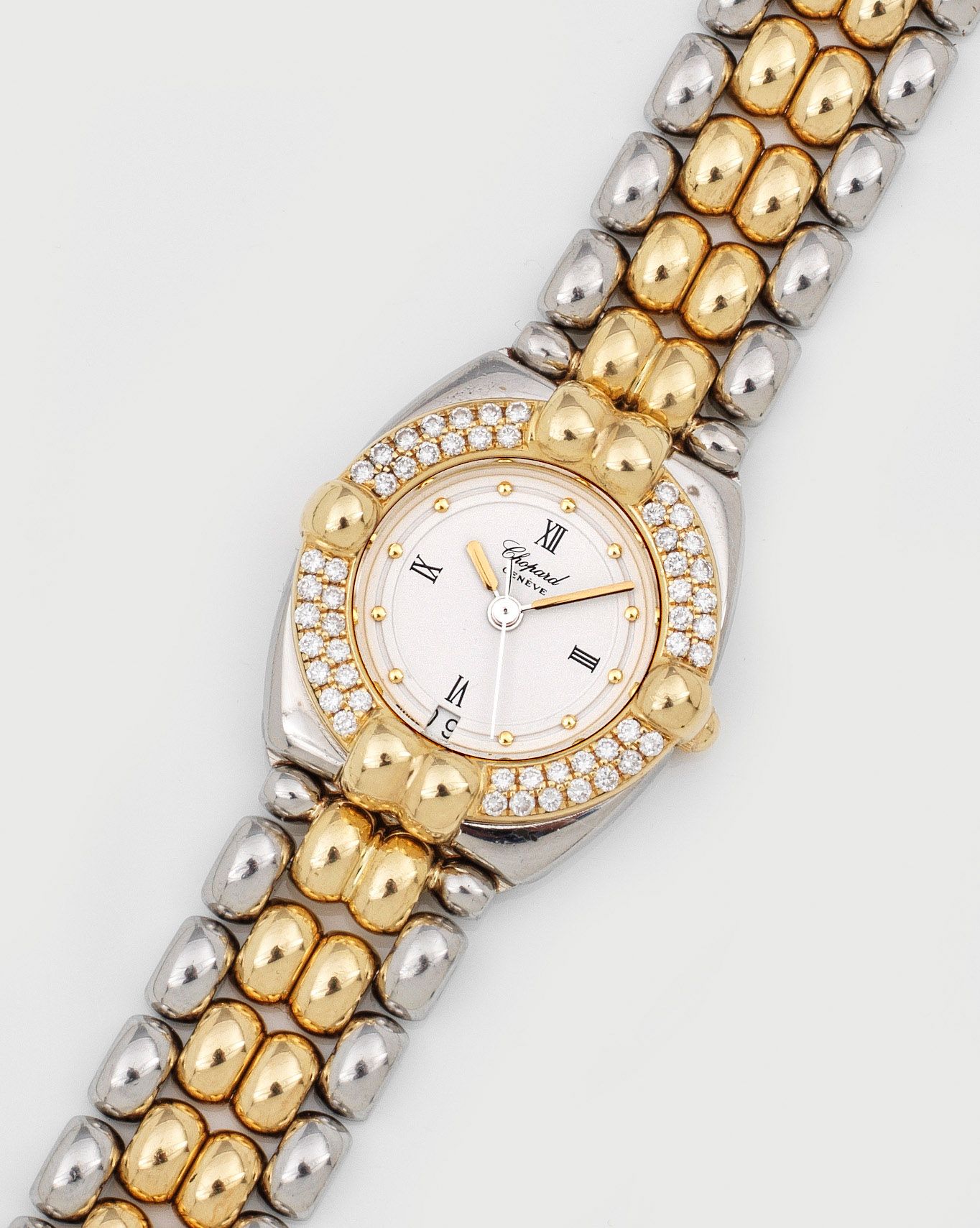 Null Ladies' wristwatch by Chopard-"Gstaad" steel and yellow gold, 18 ct; tonnea&hellip;