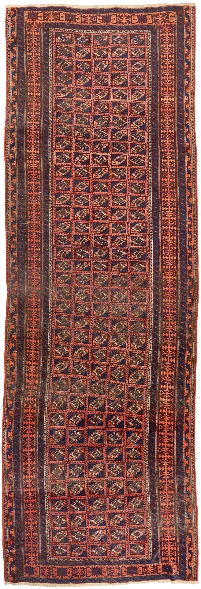 Null Large old Baluch runner Persia. 1st half of the 20th century; wool on wool.&hellip;