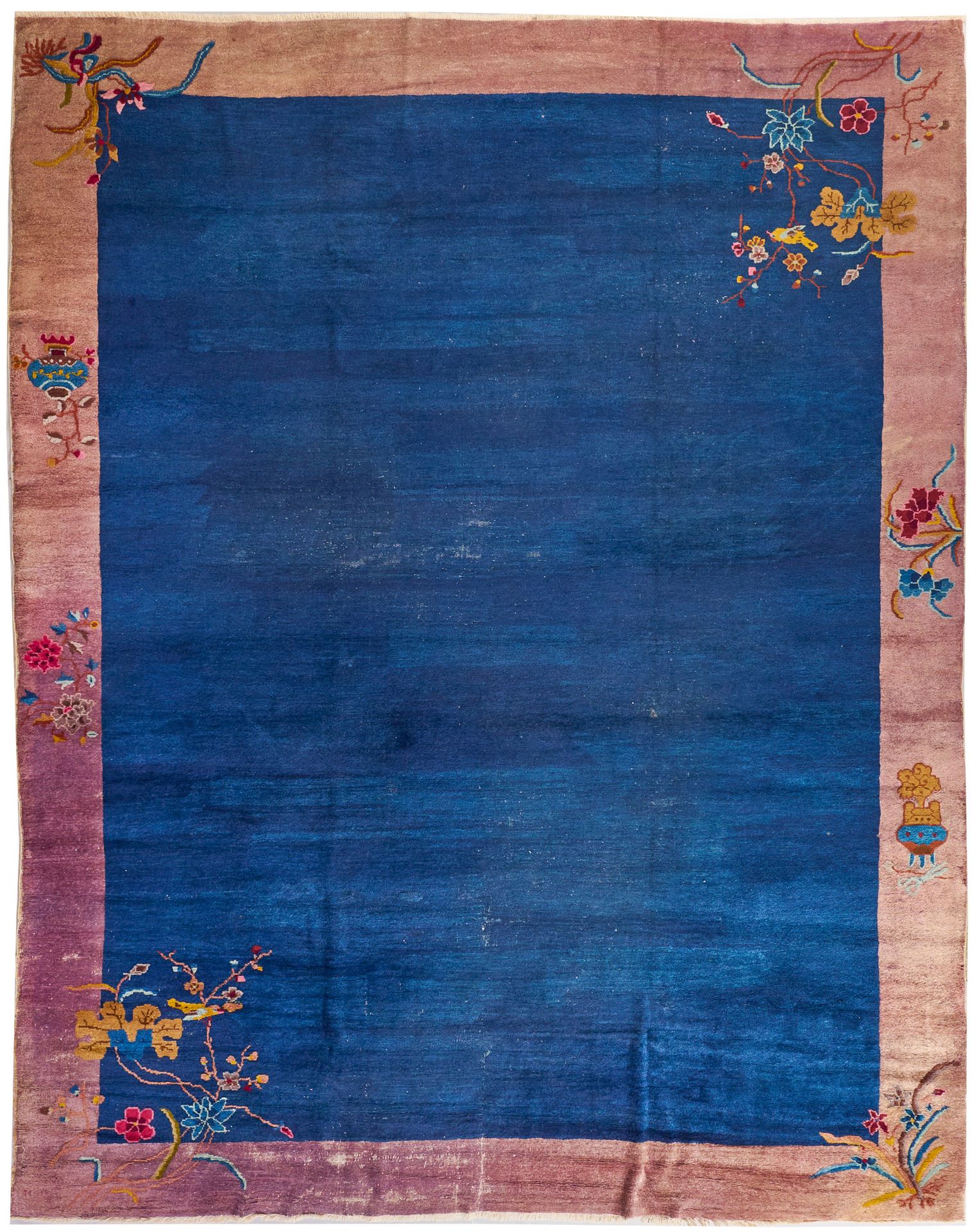 Null Grand tapis chinois ancien Chine. 1ère moitié du 20e siècle ; laine sur cot&hellip;