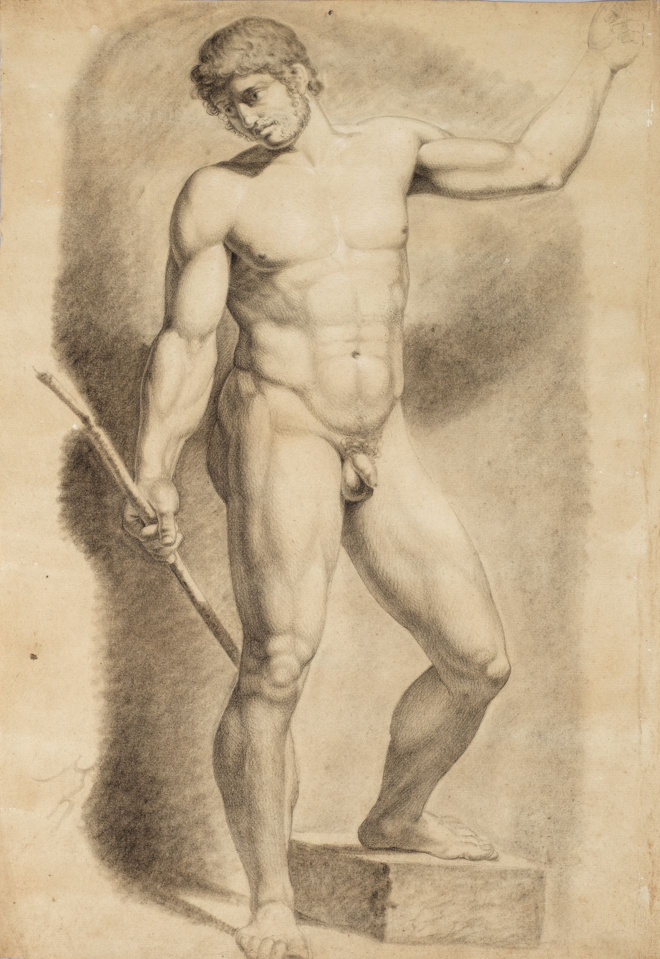 Null Johann Heinrich Beck (1788 Dessau - 1875 ibid.)
Nude study of a young, bear&hellip;