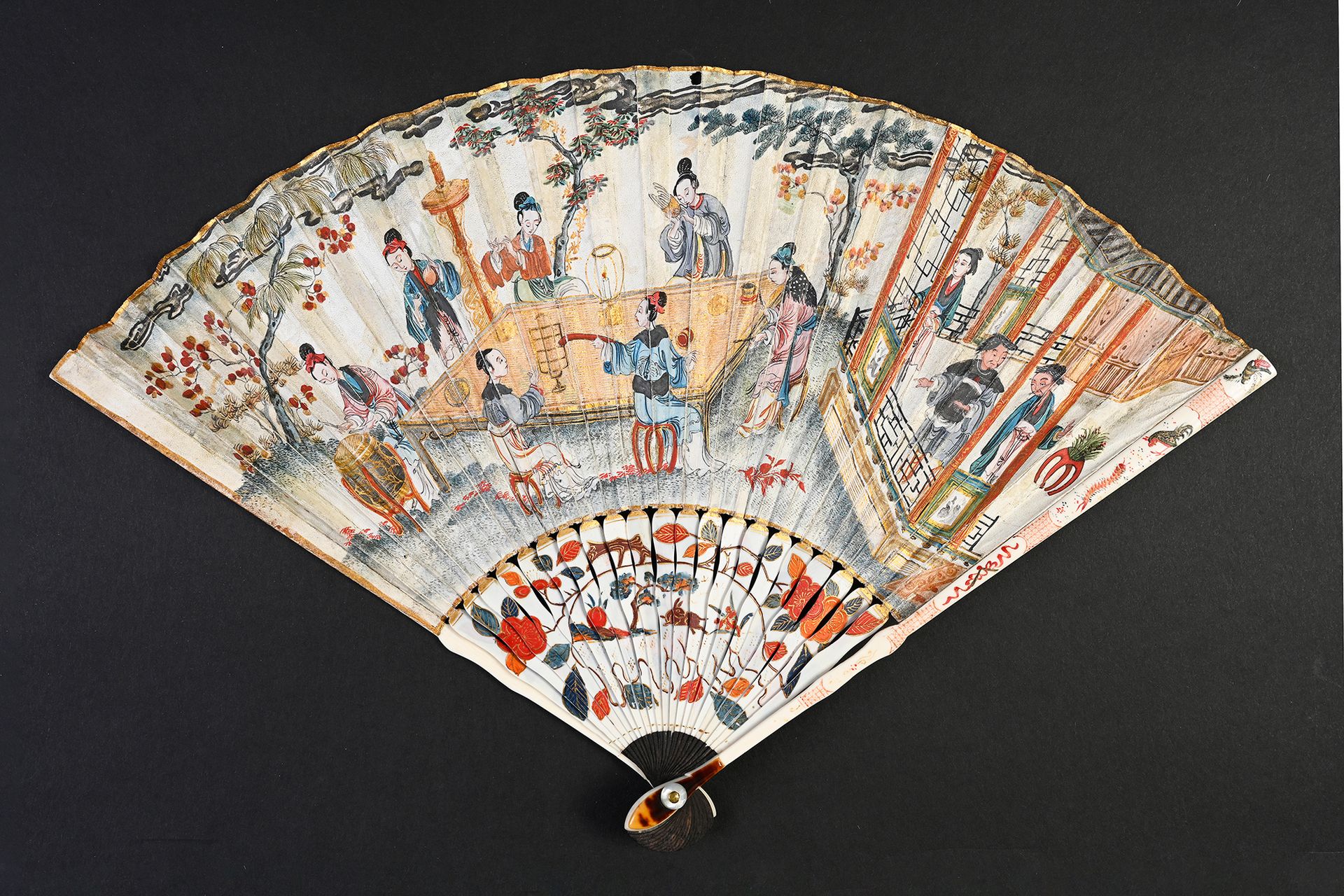 Null The taste of China, 18th century
Folded fan, the double sheet in thin skin,&hellip;