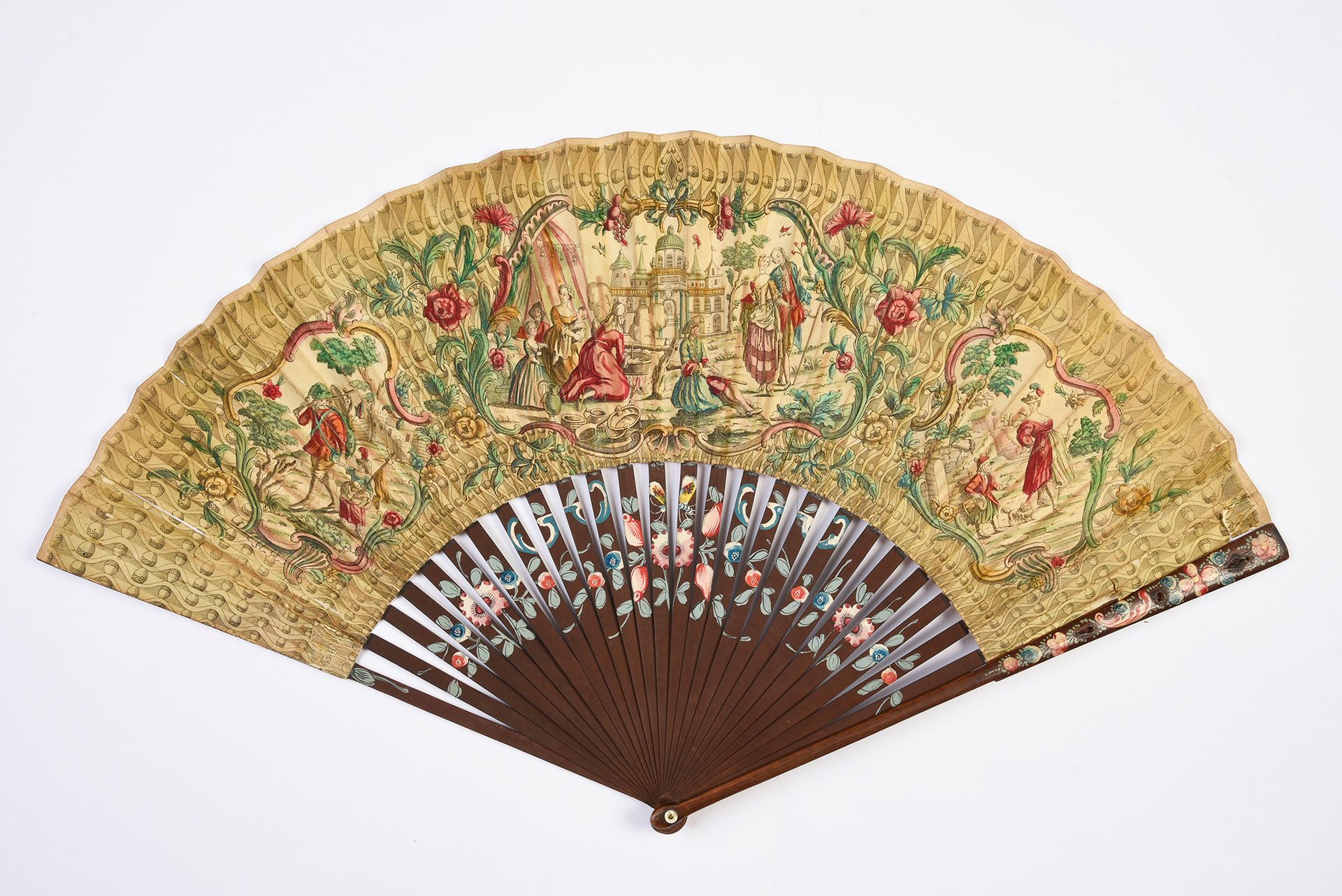 Null Military camp, circa 1750
Very large folded fan, the double sheet of paper &hellip;