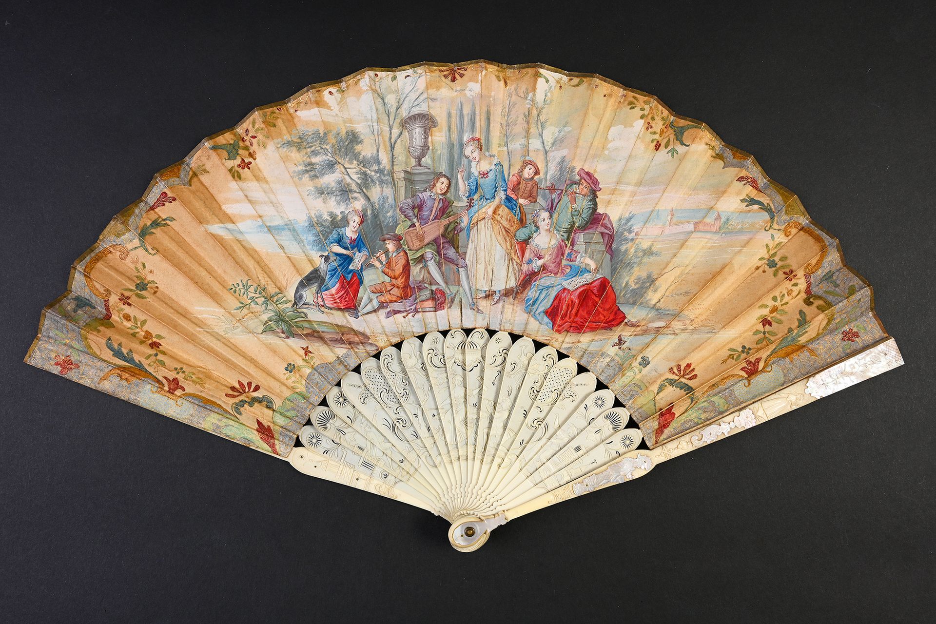 Null Country Concerto, ca. 1720-1730
Folded fan, the double sheet in wallpaper o&hellip;