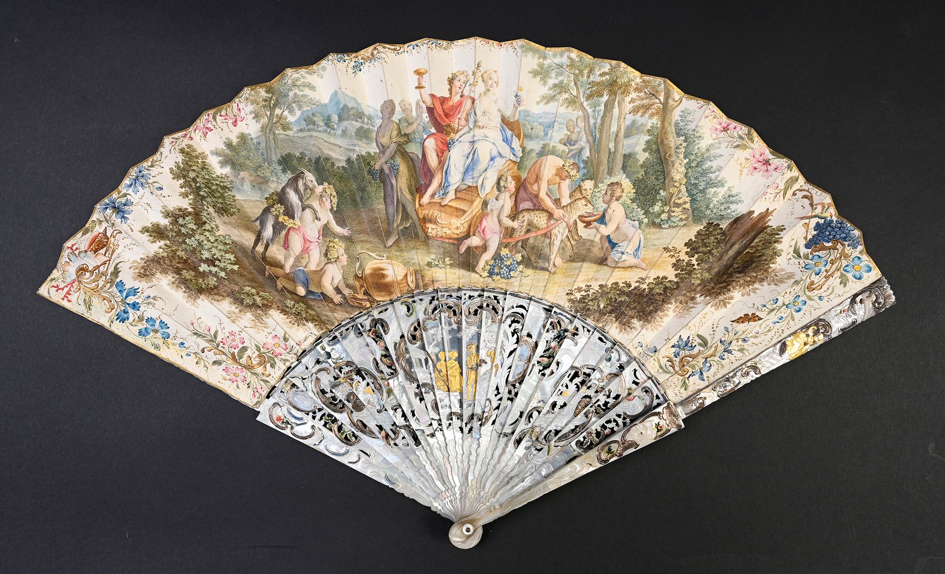 Null Bacchus and Ariadne, ca. 1750
Folded fan, the skin sheet painted with gouac&hellip;