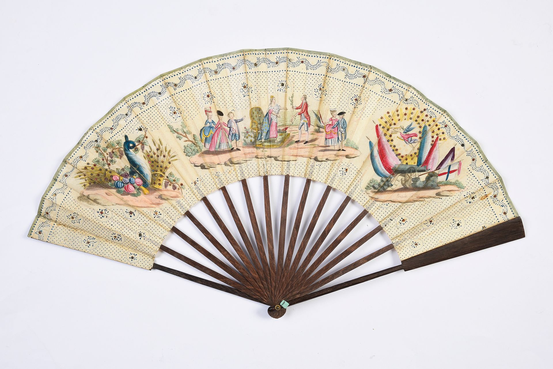 Null Peace and Gifts from Heaven, ca. 1780
Folded fan, the double sheet of paper&hellip;