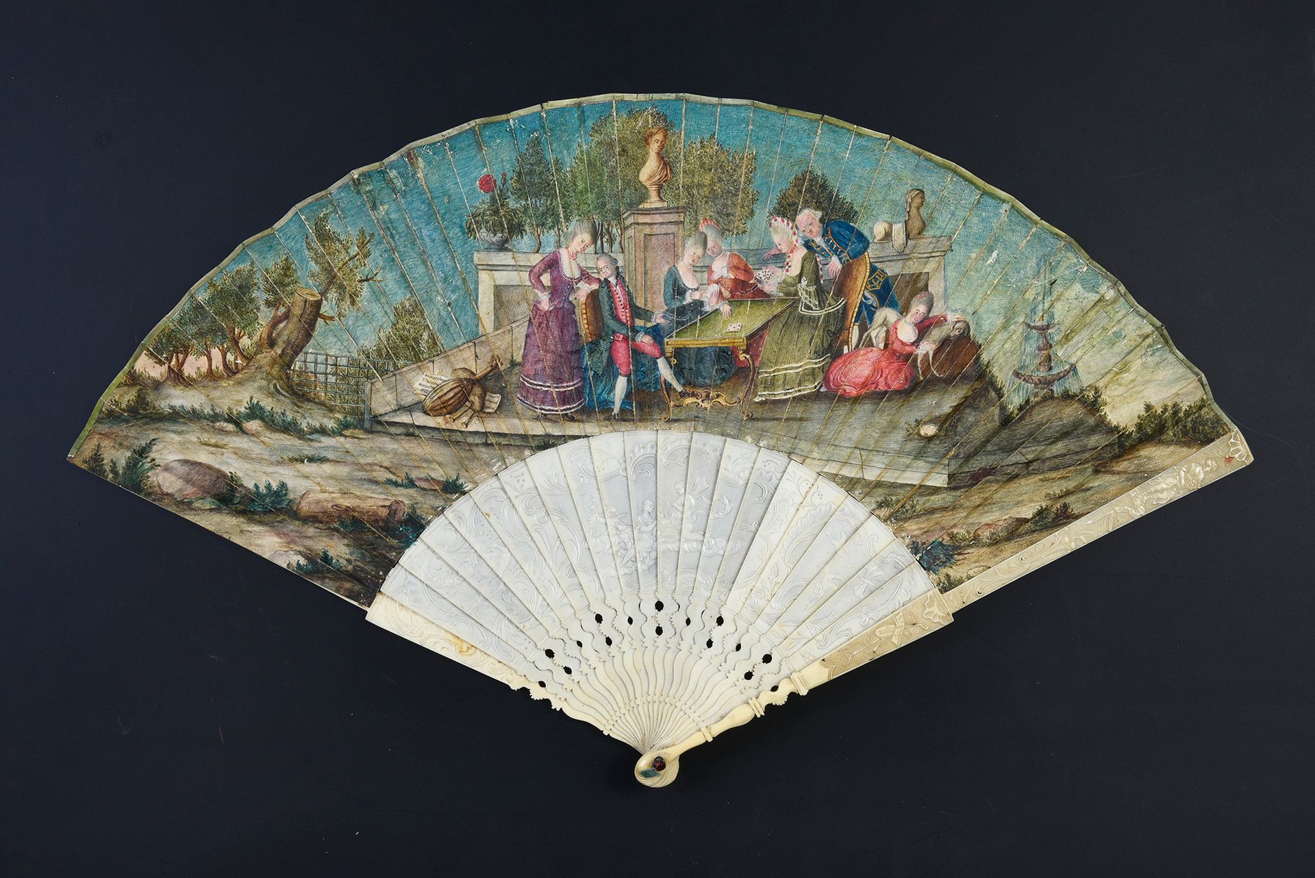 Null The Card Game, ca. 1740-1750
Folded fan, the double cabretille leaf painted&hellip;