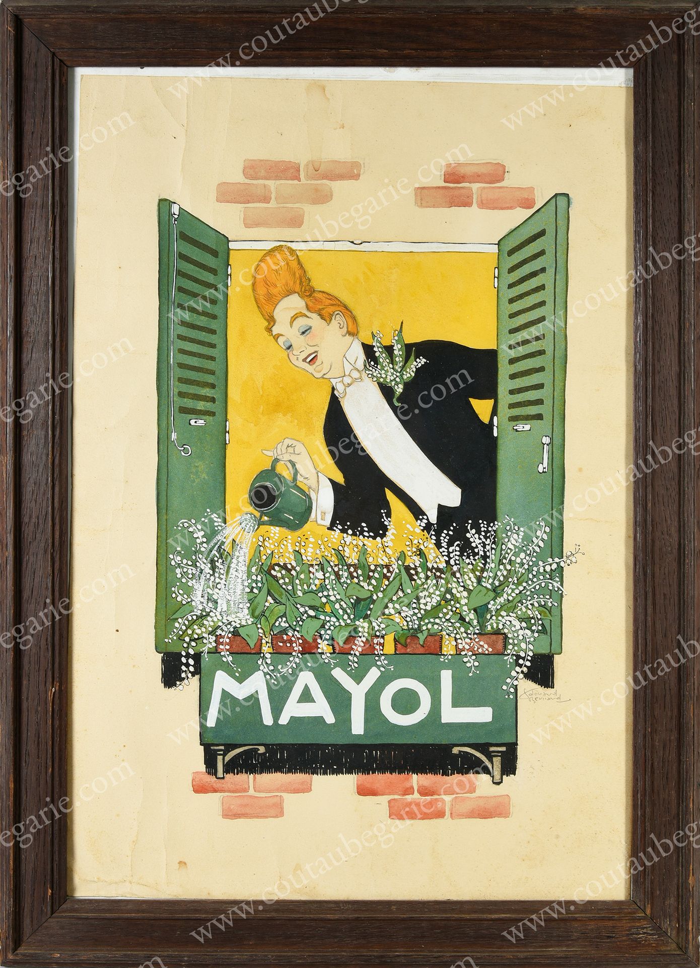 BERNARD Edouard-Alexandre (1879-1950). Ritratto del cantante Félix Mayol (1872-1&hellip;