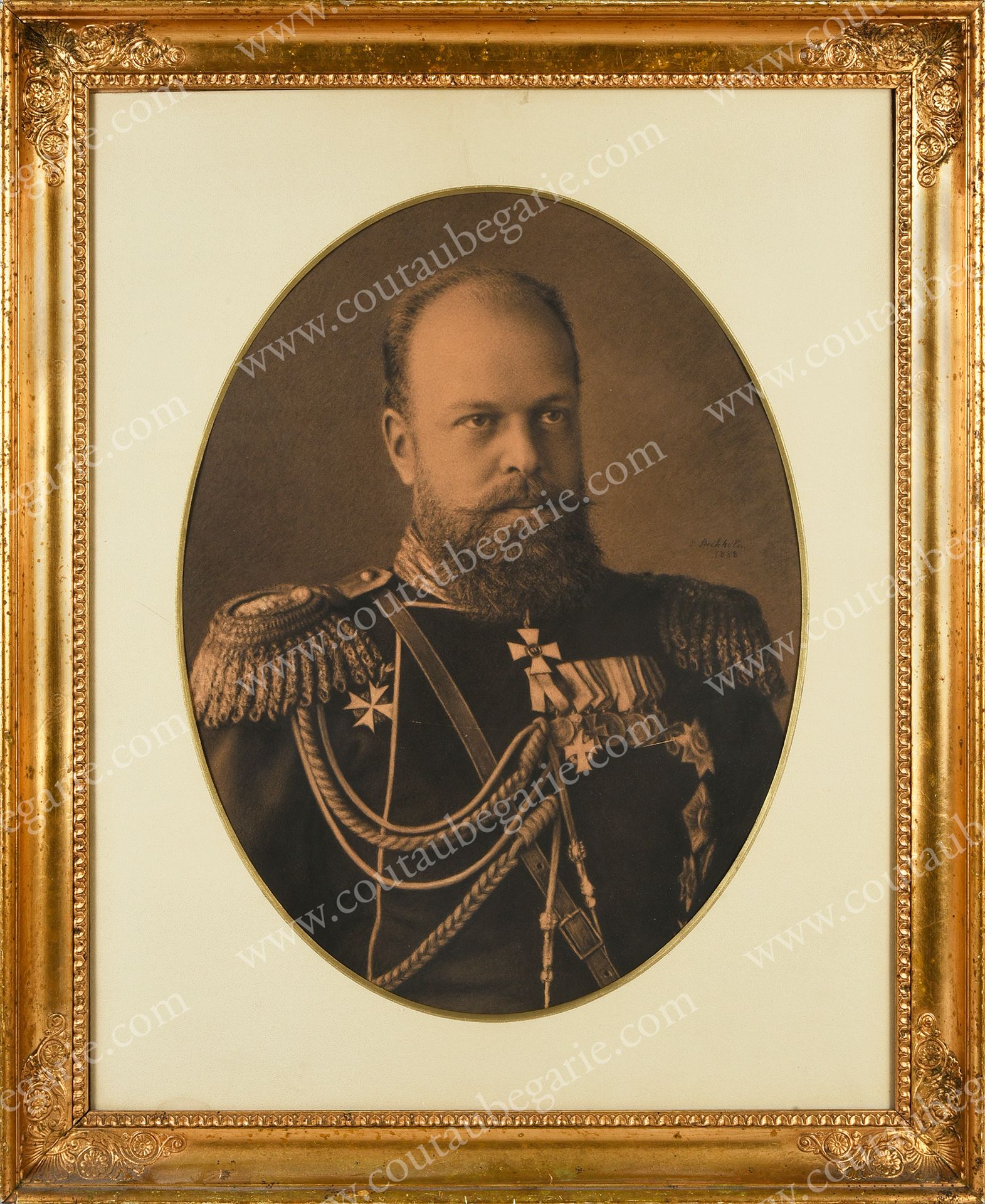 ÉCOLE ÉTRANGÈRE DE LA FIN DU XIXe SIÈCLE. Porträt von Kaiser Alexander III. (184&hellip;