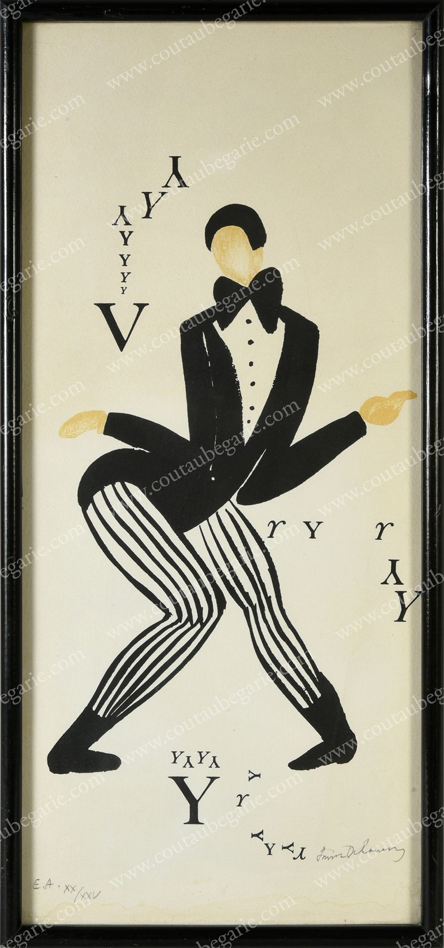 DELAUNAY Sonia (1885-1979). Le coeur à gaz.
1923年创作并由Sonia Delaunay修改的戏剧服装模型的石版画&hellip;
