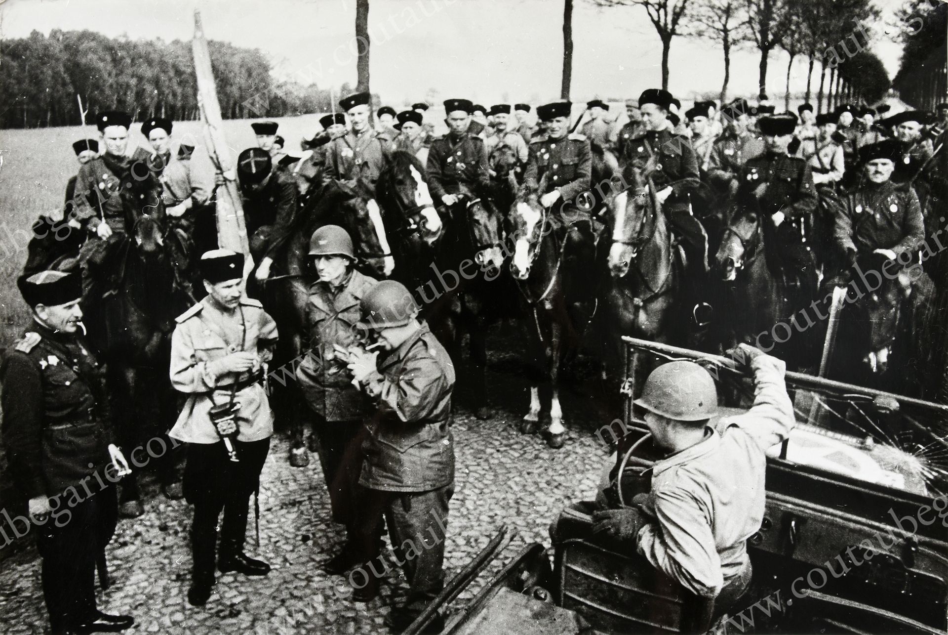 REDKIN Mark Stepanovitch (1908-1987). Rencontre historique des troupes Russo-Amé&hellip;