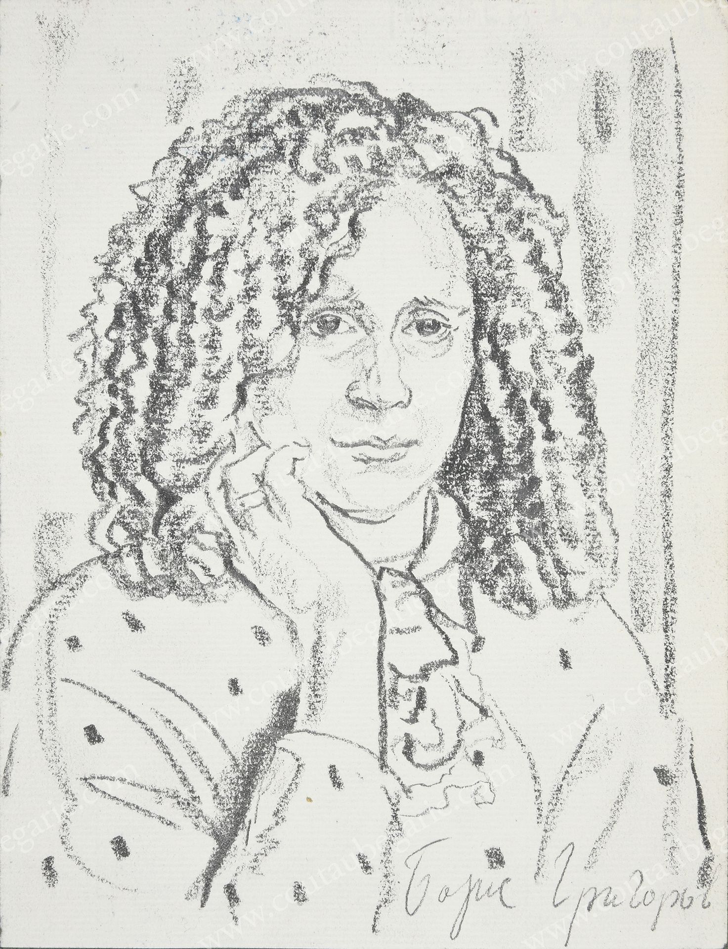 GRIGORIEFF Dimitriévitch Boris (1886-1939). Portrait of a young woman.
Pencil dr&hellip;