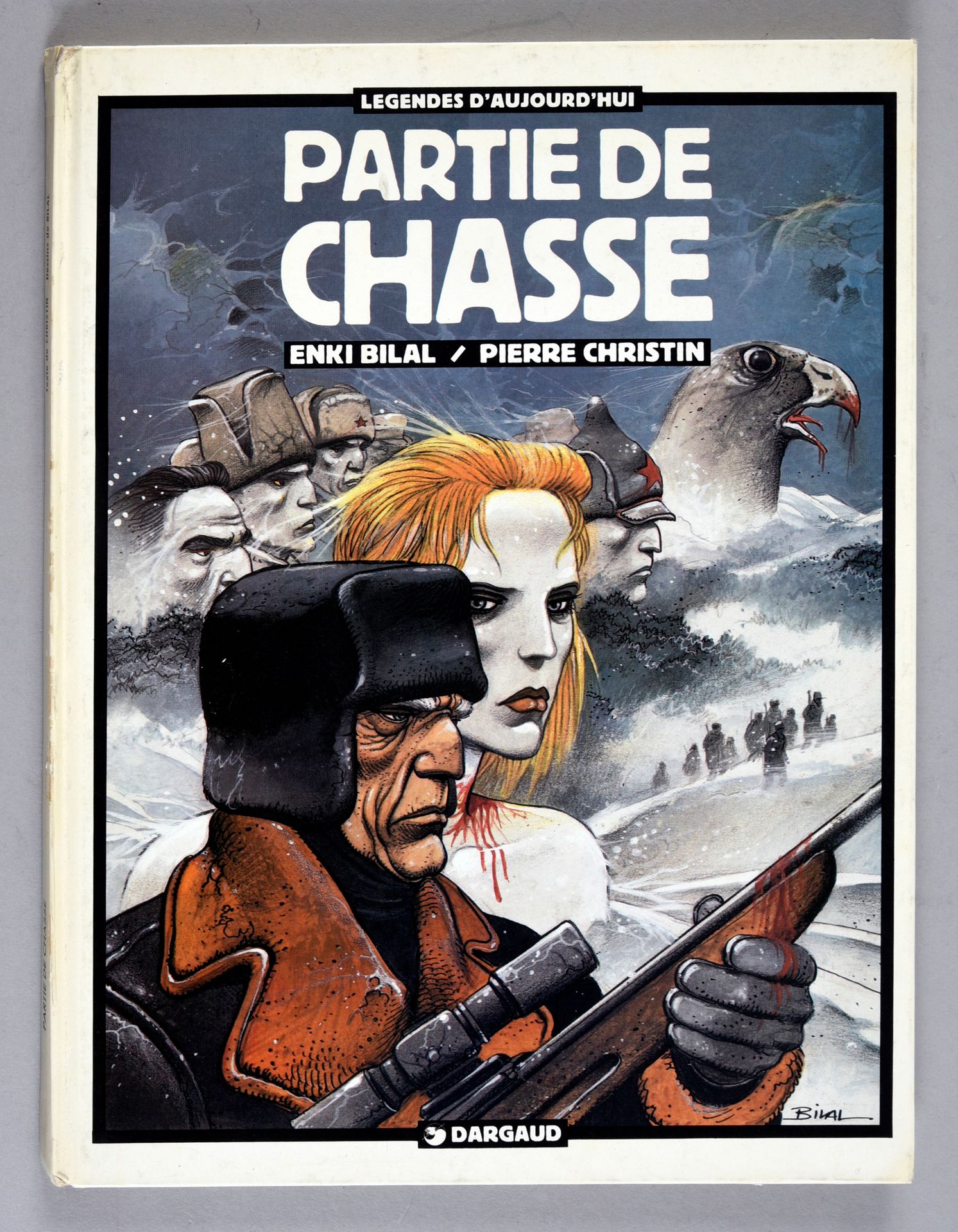 BILAL PARTIE DE CHASSE.
Original Dargaud edition with a signed dedication drawin&hellip;