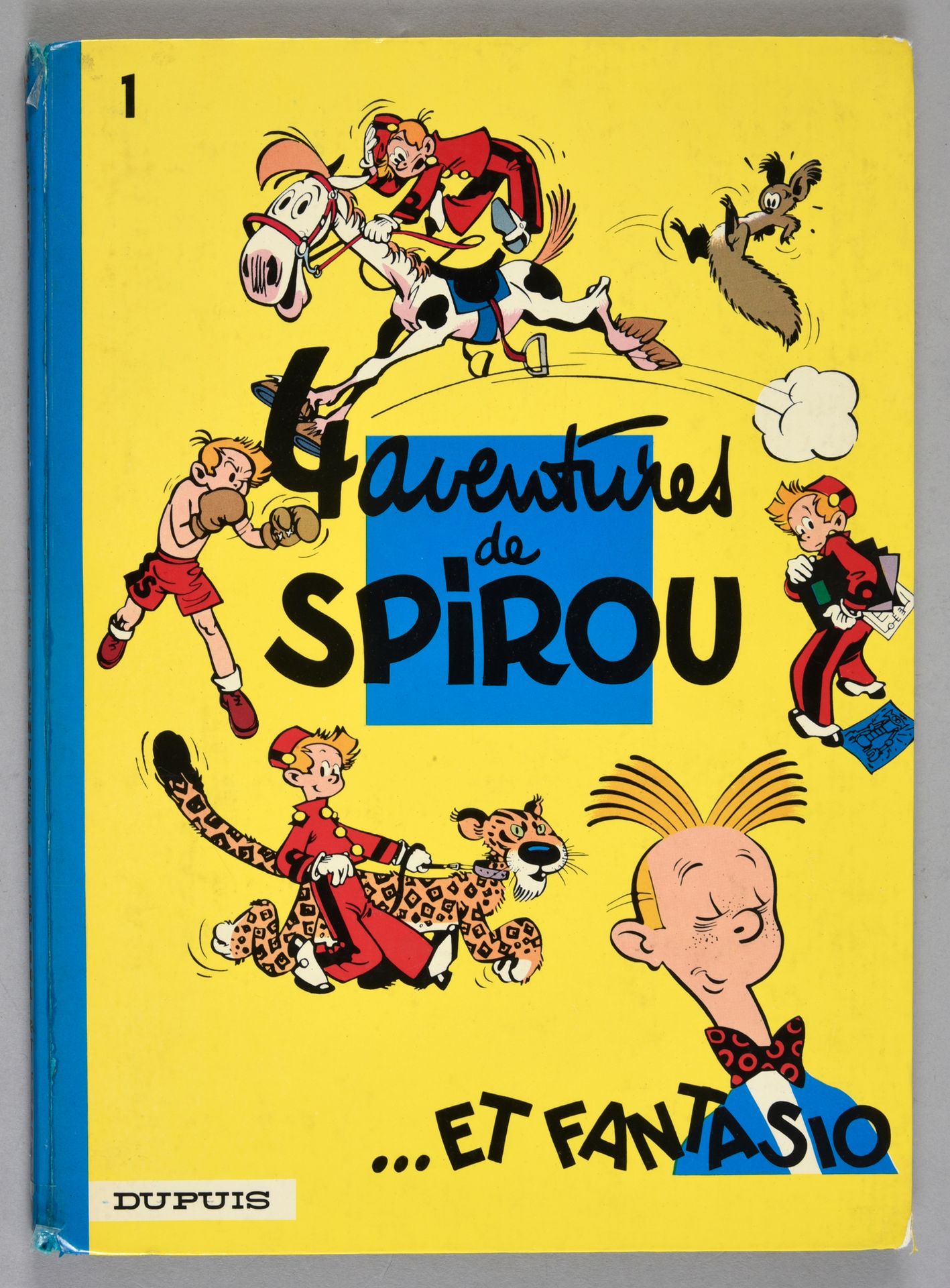FRANQUIN 4 aventuras de Spirou y Fantasio.
Edición con lomo redondo azul de 1972&hellip;