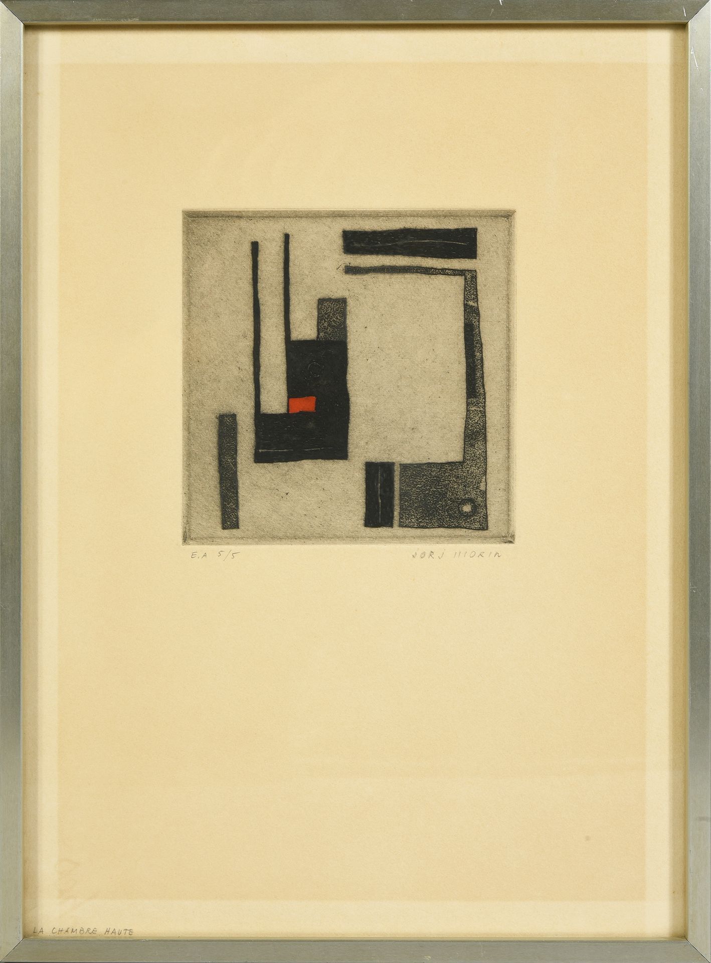 Jorj MORIN (1909 -1995) 
La chambre Haute.
Gravure 5/5. E.A.
38 x 27 cm.