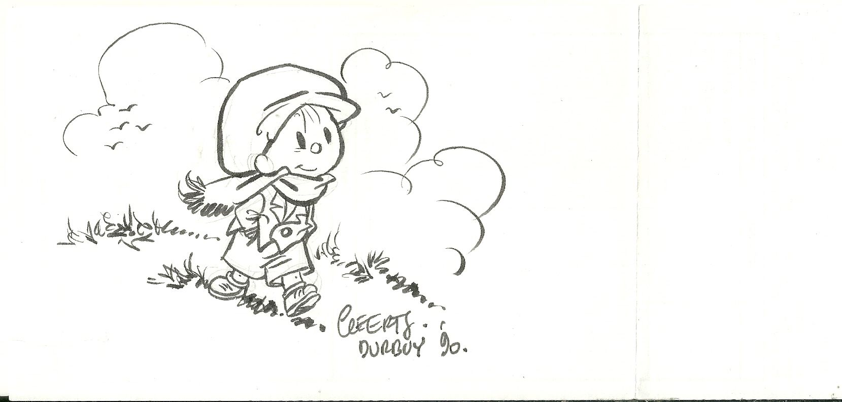 GEERTS "Jojo" realizado en 1990 en el festival del cómic de Durbuy en rotulador &hellip;