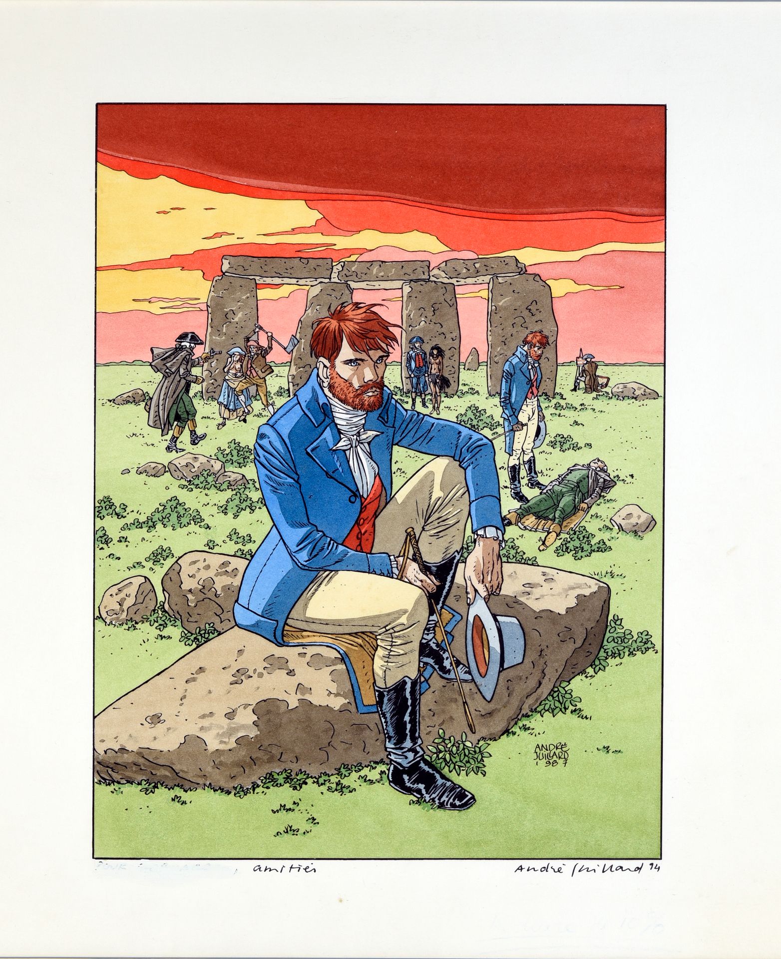 JUILLARD, ANDRE (1948) Arno. Volume 3. The Nubian Well. India ink and colored in&hellip;