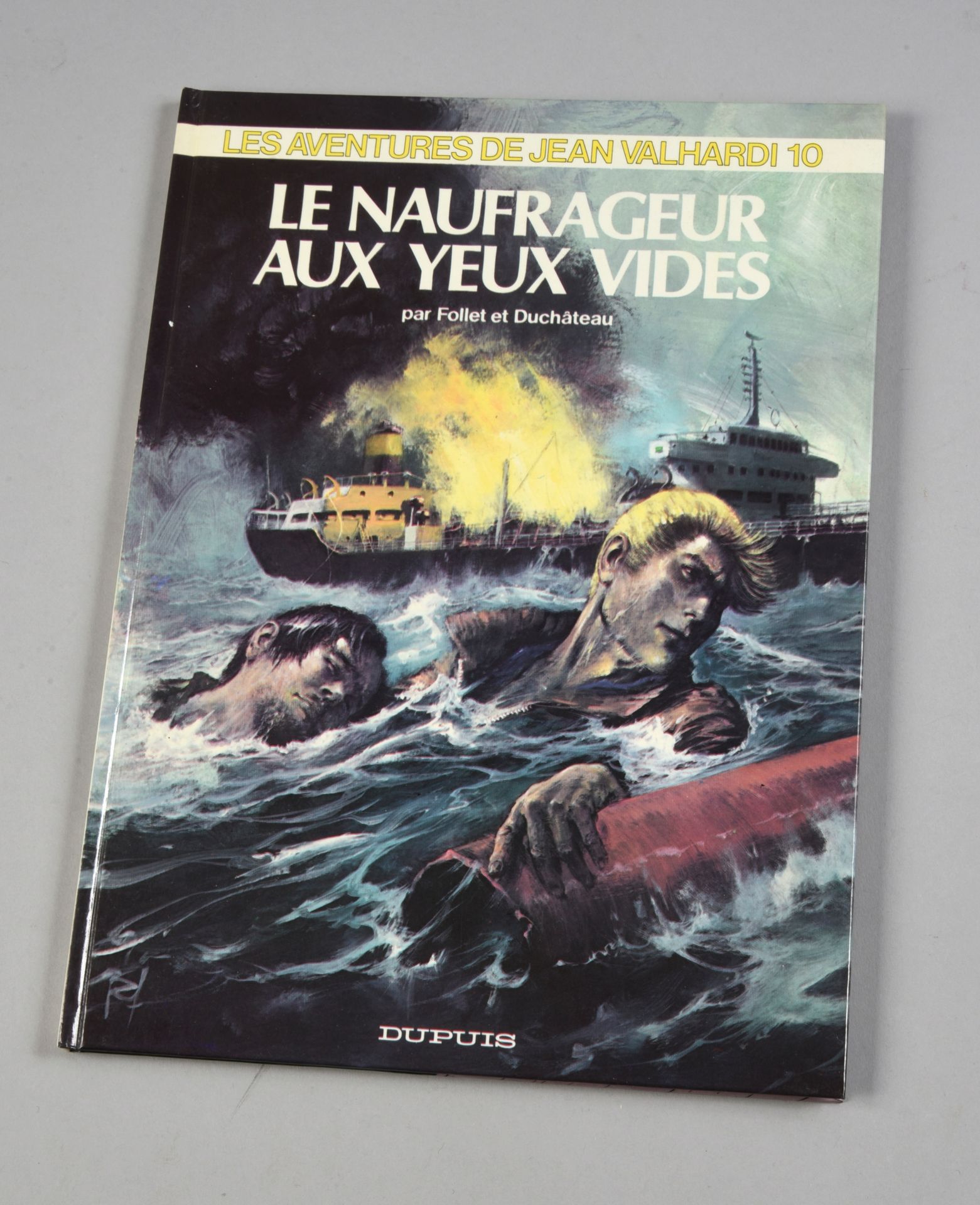 FOLLET 让-瓦尔哈迪les naufrageurs aux yeux vides.Dupuis 1974年第一版，有印度墨水和水粉画的献词图，并有作者签名&hellip;