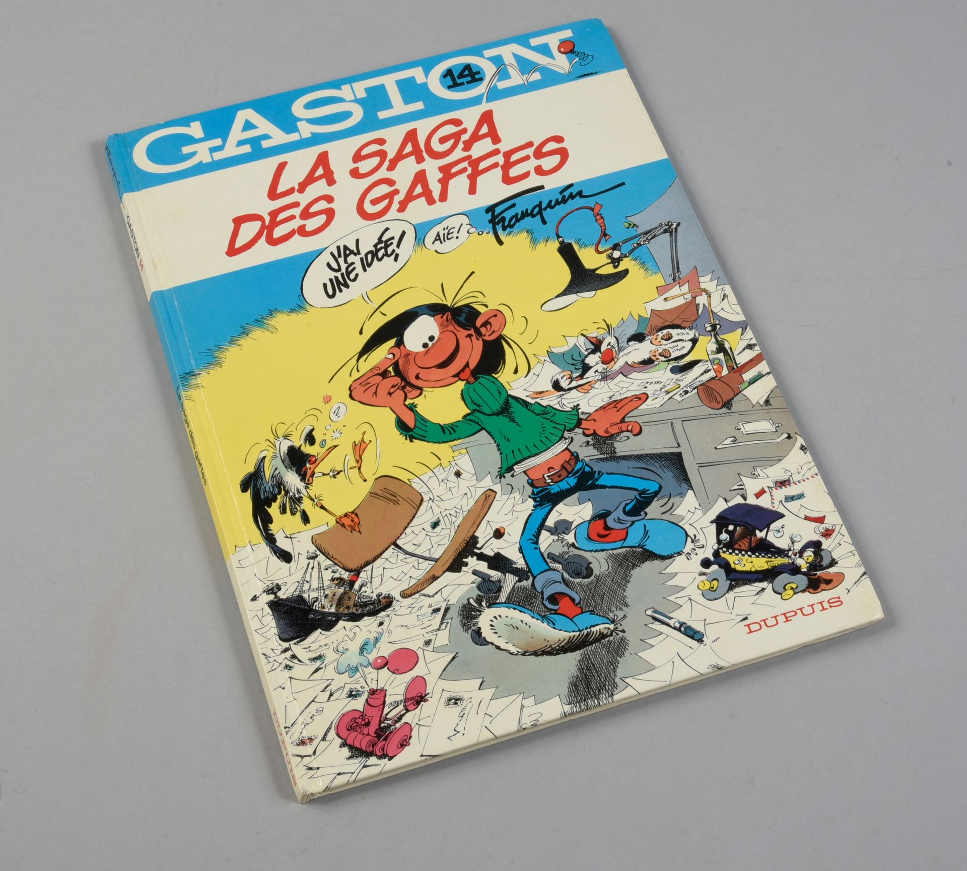 FRANQUIN GASTON 14. THE SAGA OF THE BLUNDERS. First edition Dupuis 1982 with a f&hellip;