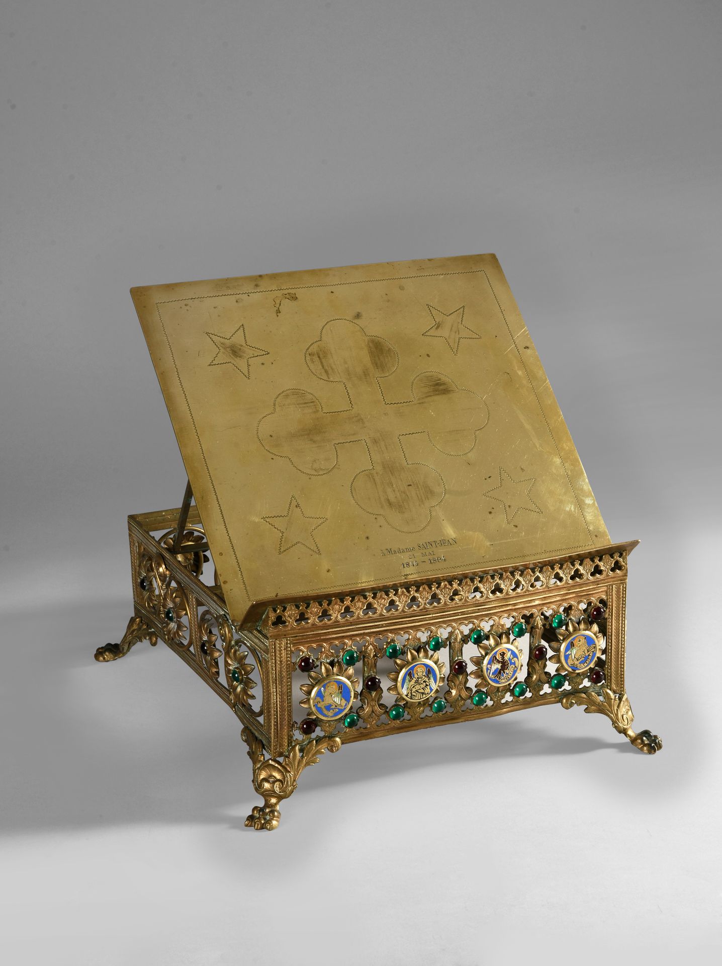 Null Tabor, circa 1900, in gilt bronze, gallery decorated with scrolls of flower&hellip;