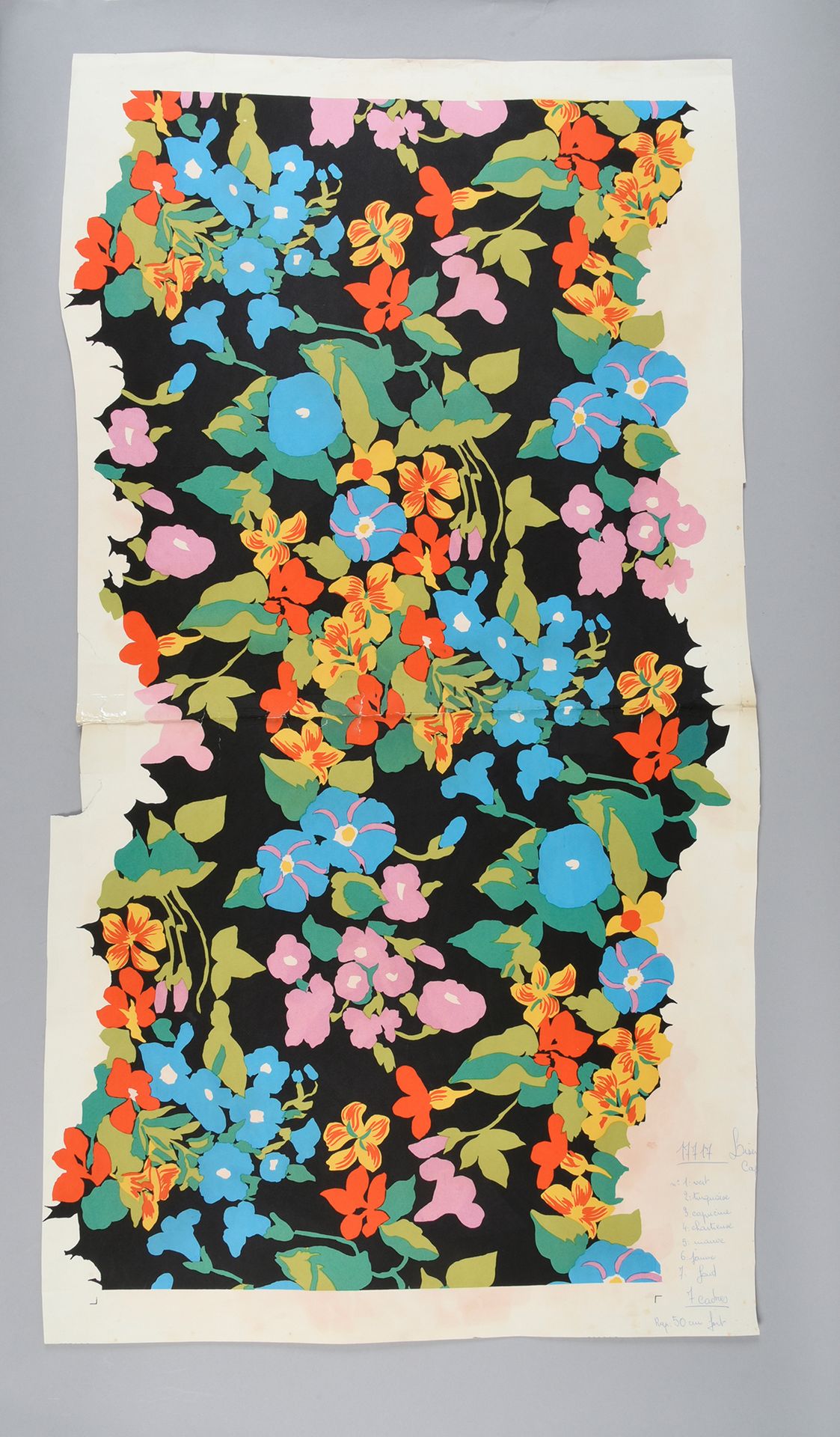 Null Set of silk prints for Haute Couture, Staron, circa 1970, printed on paper &hellip;