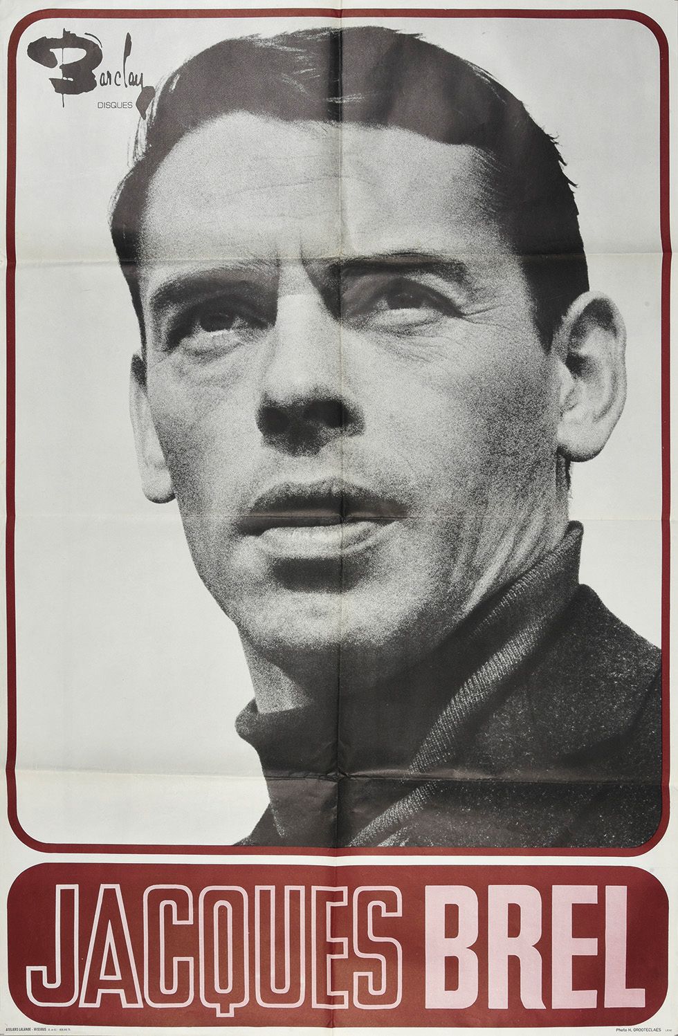 Null 雅克-布雷尔（1929/1978）。作家、作曲家、表演者和演员。1张原版海报，来自1966年10月至1967年3月期间歌手的最后一次巡演。格式为38.&hellip;