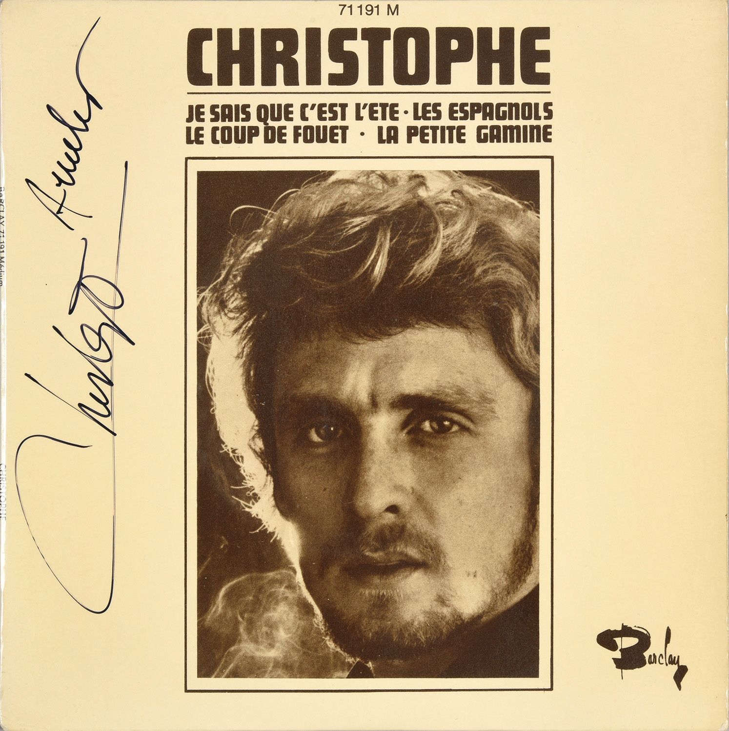 Null CHRISTOPHE (1945/2020): Autor, compositor, intérprete. 1 disco original de &hellip;