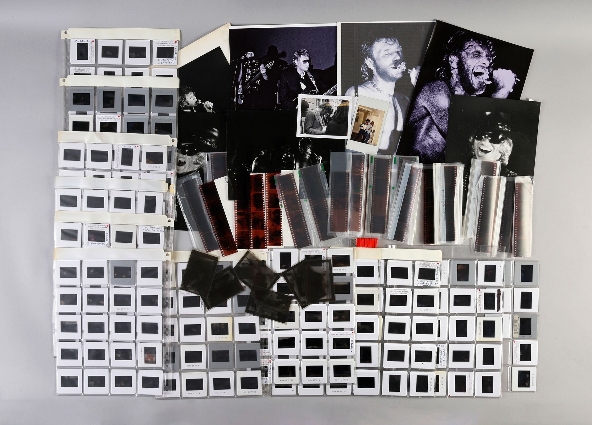 Null JOHNNY HALLYDAY : 1套673张原始照片，来自Cyril Laffitau的个人档案。228张ektas幻灯片、6张黑白间色片、122&hellip;
