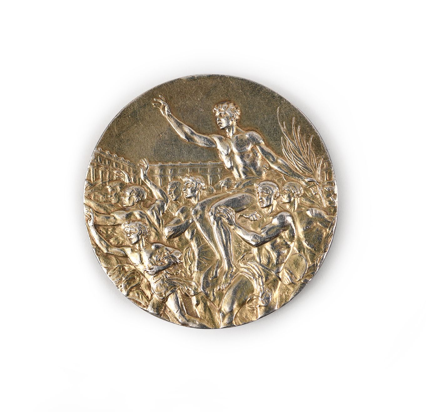 Null 
阿姆斯特丹1928年。第九届夏季奥林匹克运动会第一名的金牌。设计 Giuseppe Cassioli.银色镀金，直径55毫米，共制作254件。罕见。&hellip;