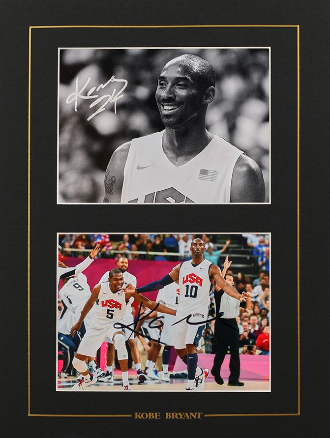 Null Kobe Bryant. Set of 2 photos autographed by the player in the Team USA jers&hellip;