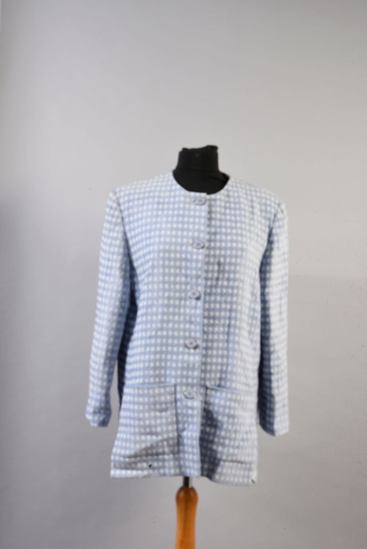 JEAN LOUIS SCHERRER BOUTIQUE, veste longue à motif pieds de poule 
JEAN LOUIS SC&hellip;