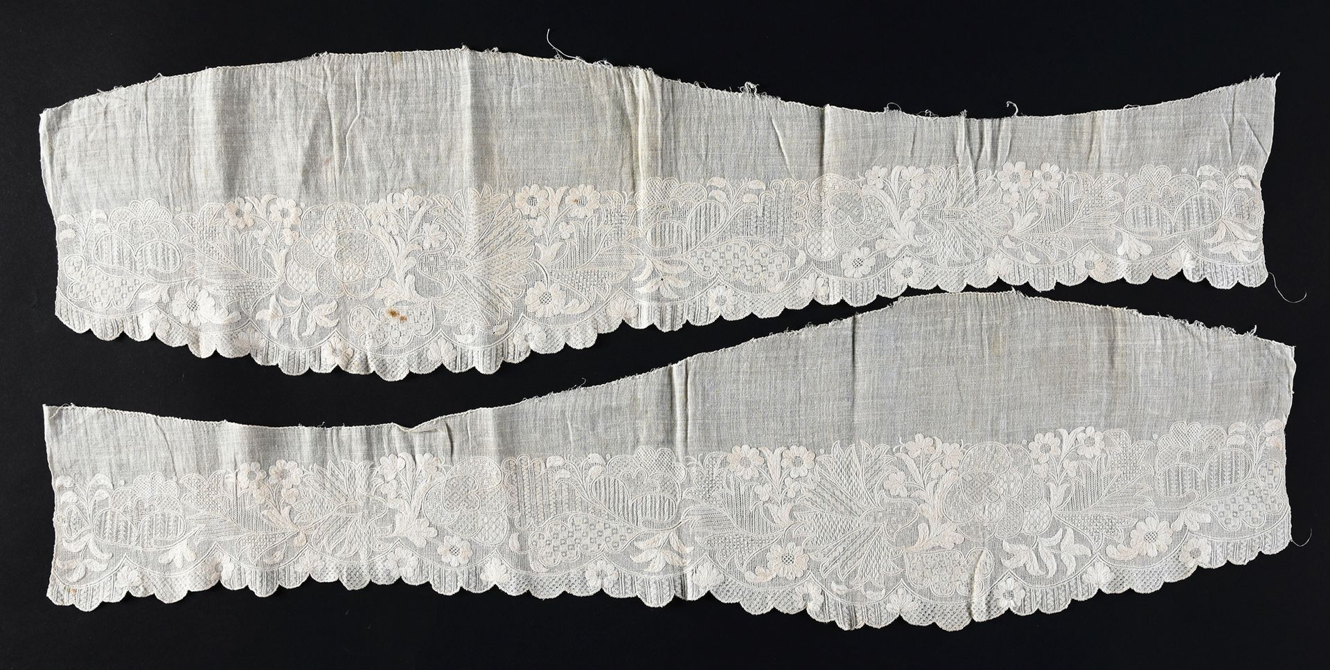 Null Engageantes, Dresden embroidery, Germany, mid-18th century.

A pair of fine&hellip;