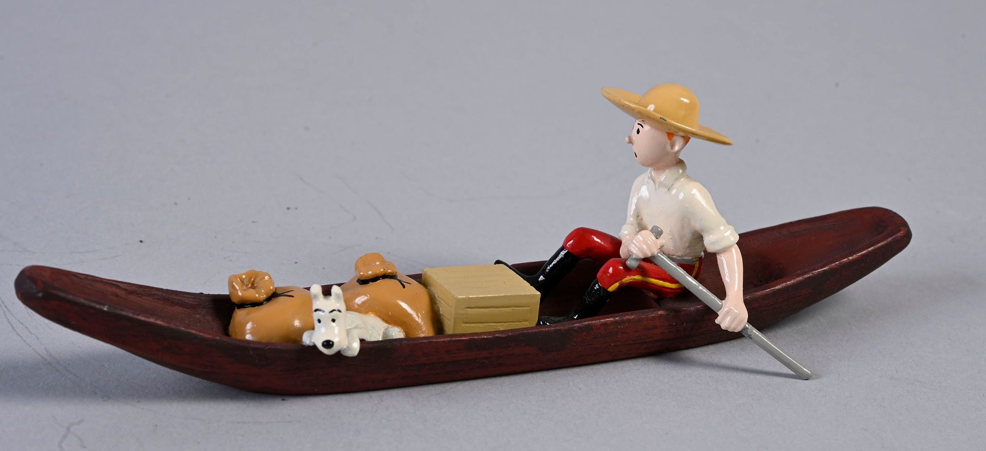 HERGÉ PIXI TINTIN AND MILOU EN PIROGUE, Galerie Collin, (reference n°: 4599) the&hellip;