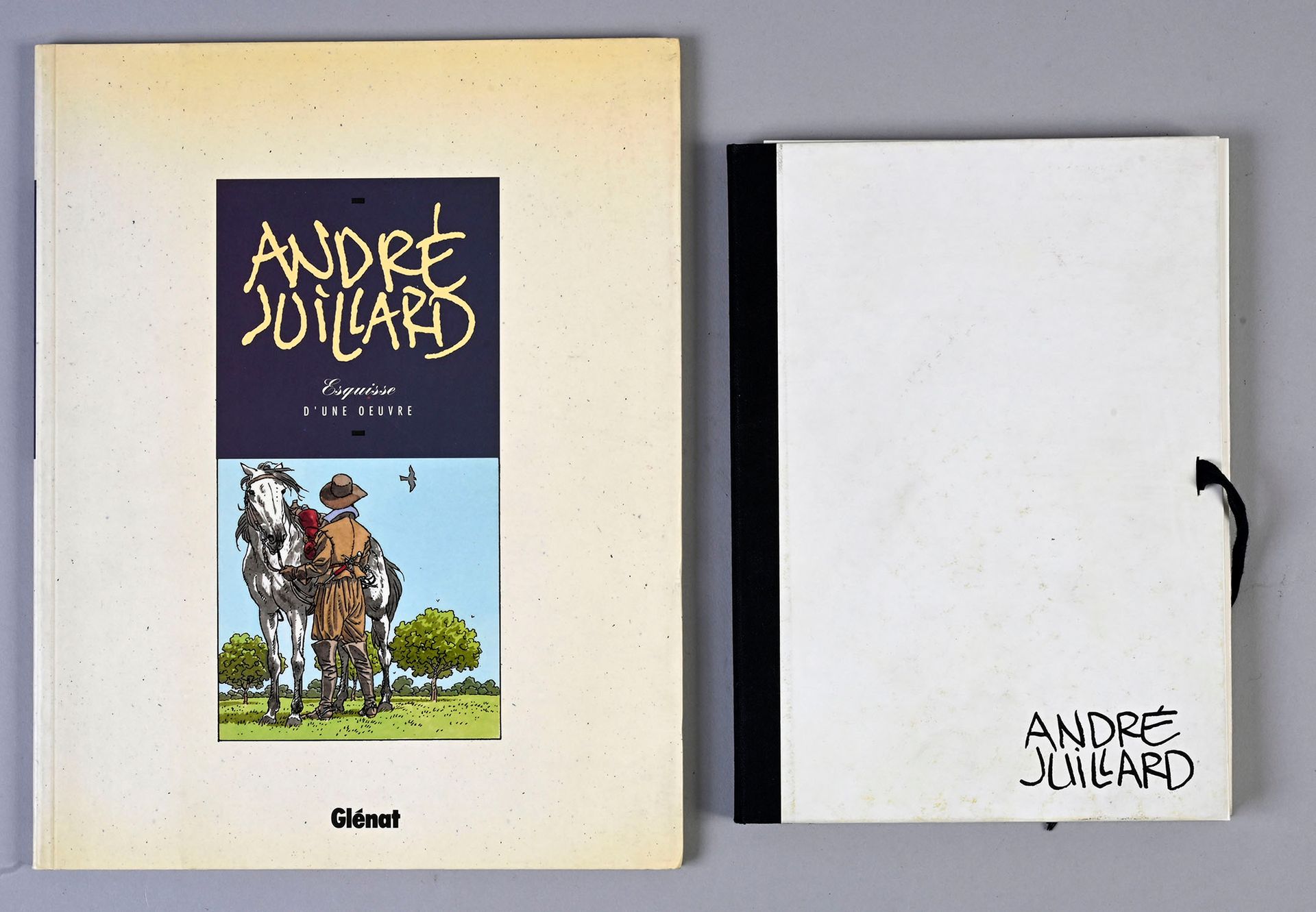 JUILLARD 一幅作品的草图。画册上充实了一幅毡制的马的奉献画，已签名。作品集 "8 soudards"，签名并编号为185（Glénat，1986）。
封&hellip;