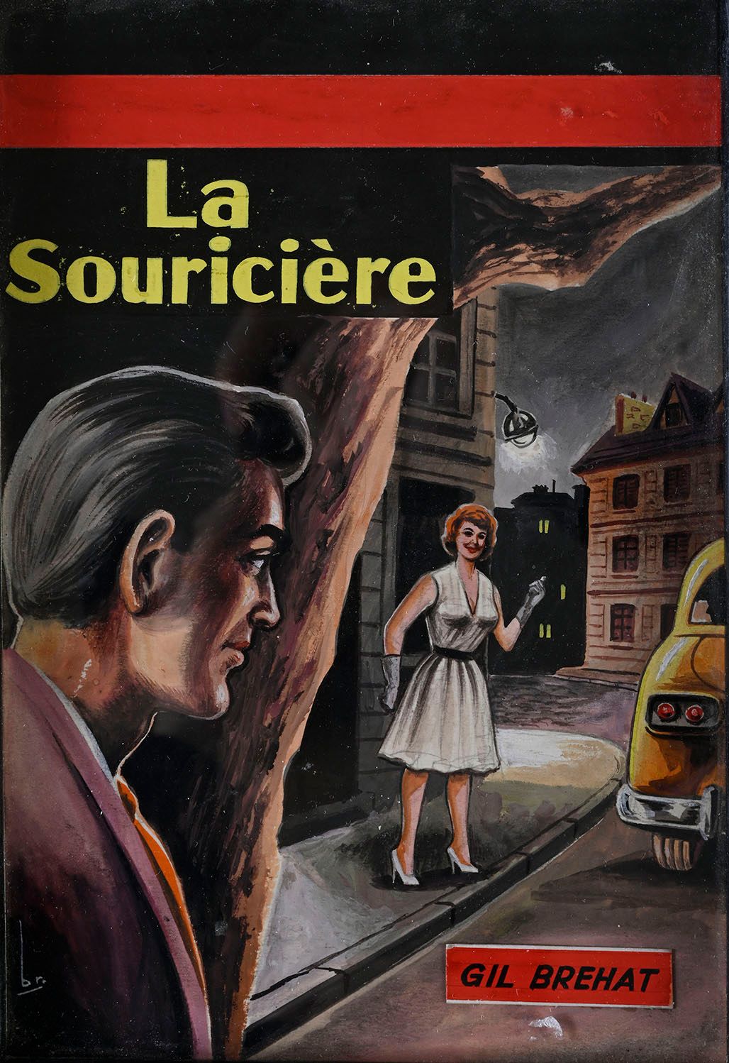 BRANTONNE, RENE (1903-1979) THE SOURICIERE. Cover illustration for a novel by Gi&hellip;