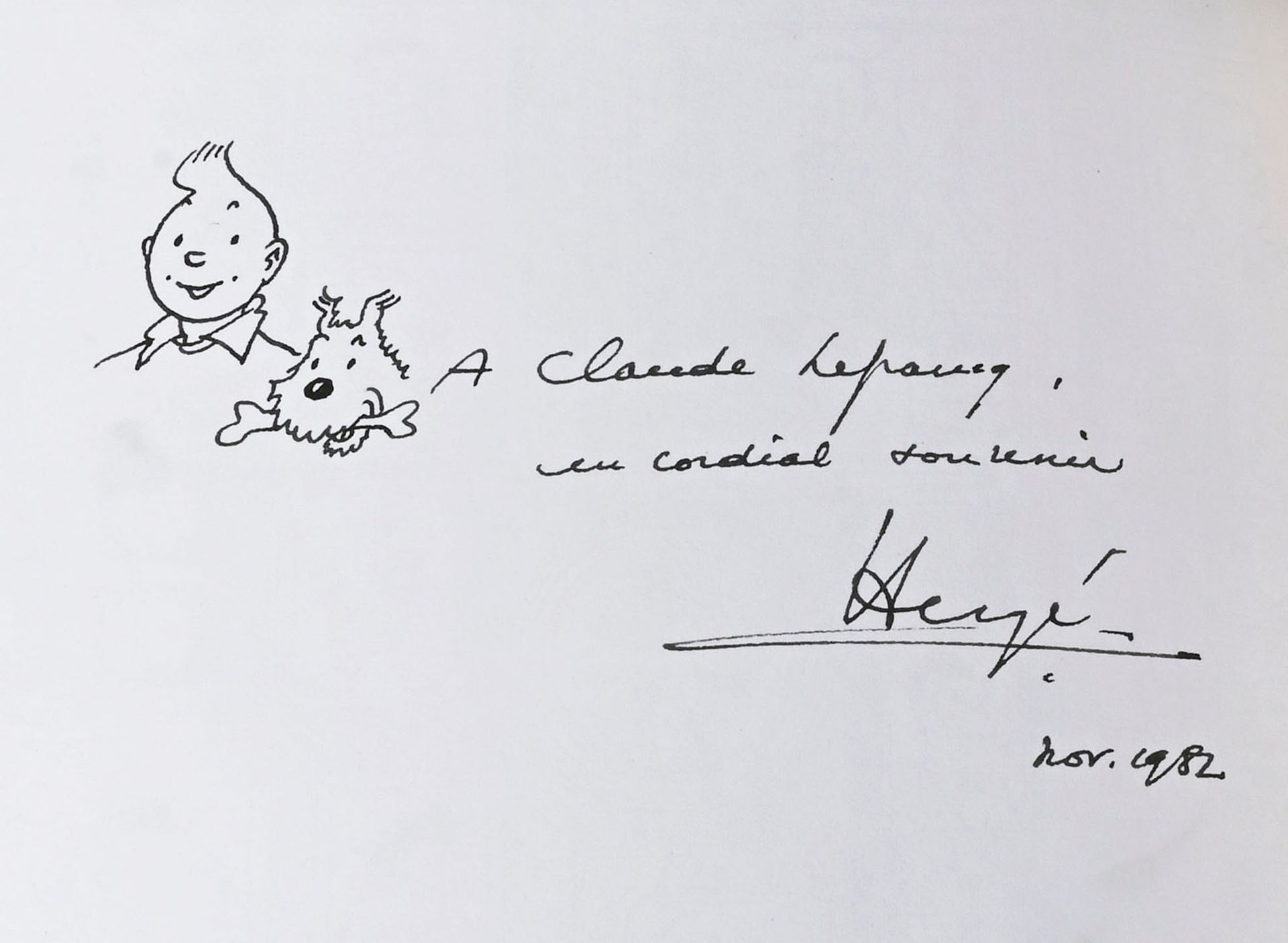 HERGE TINTIN 13. LE 7 SFERE DI CRISTALLO B38, 1968.
ALBUM CON DISEGNO DEDICATO A&hellip;