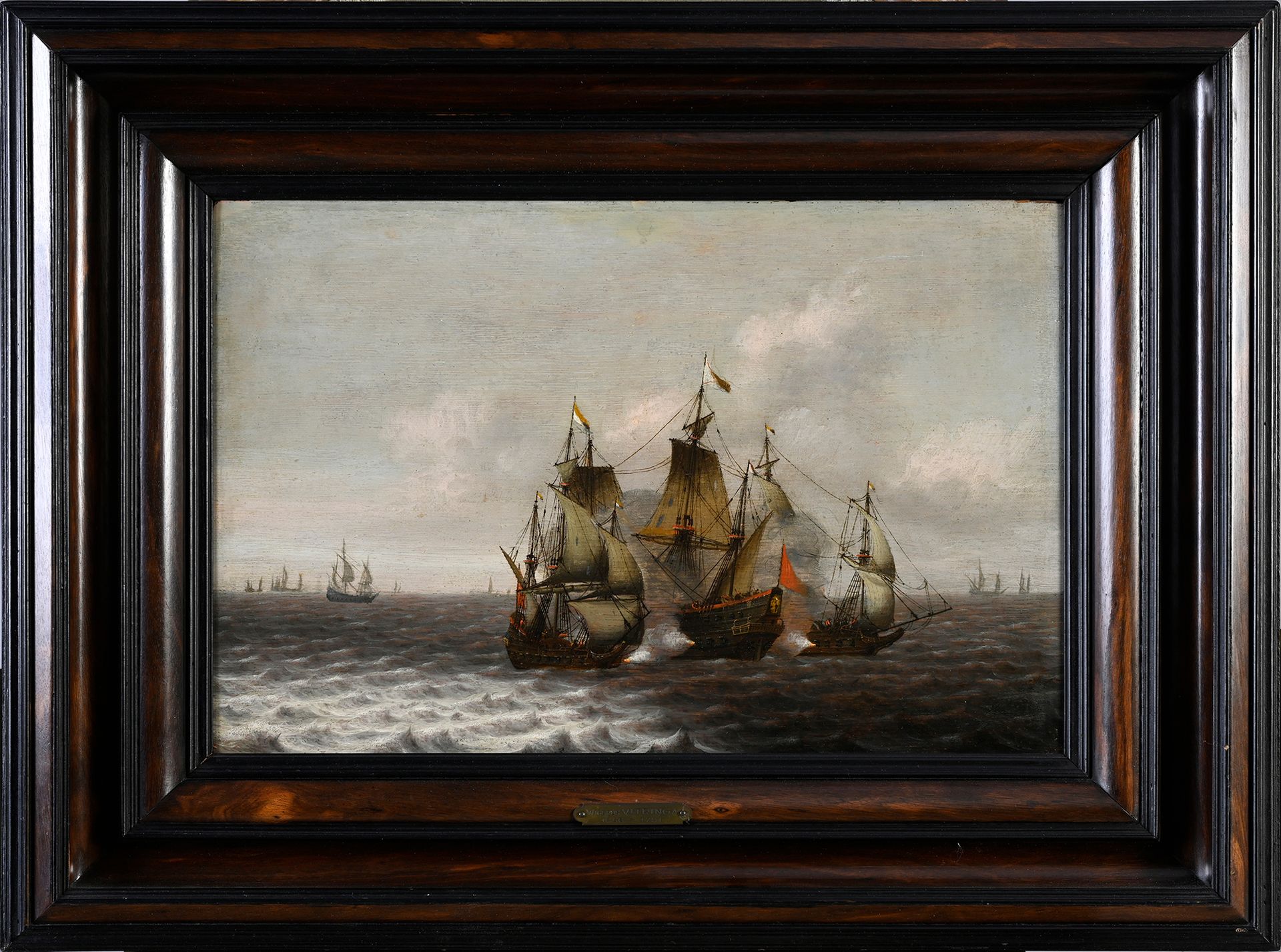 Wigerius Vitringa (1657-1721) Marine
Öl auf Leinwand H.: 28,5 cm - L.: 36,5 cm (&hellip;