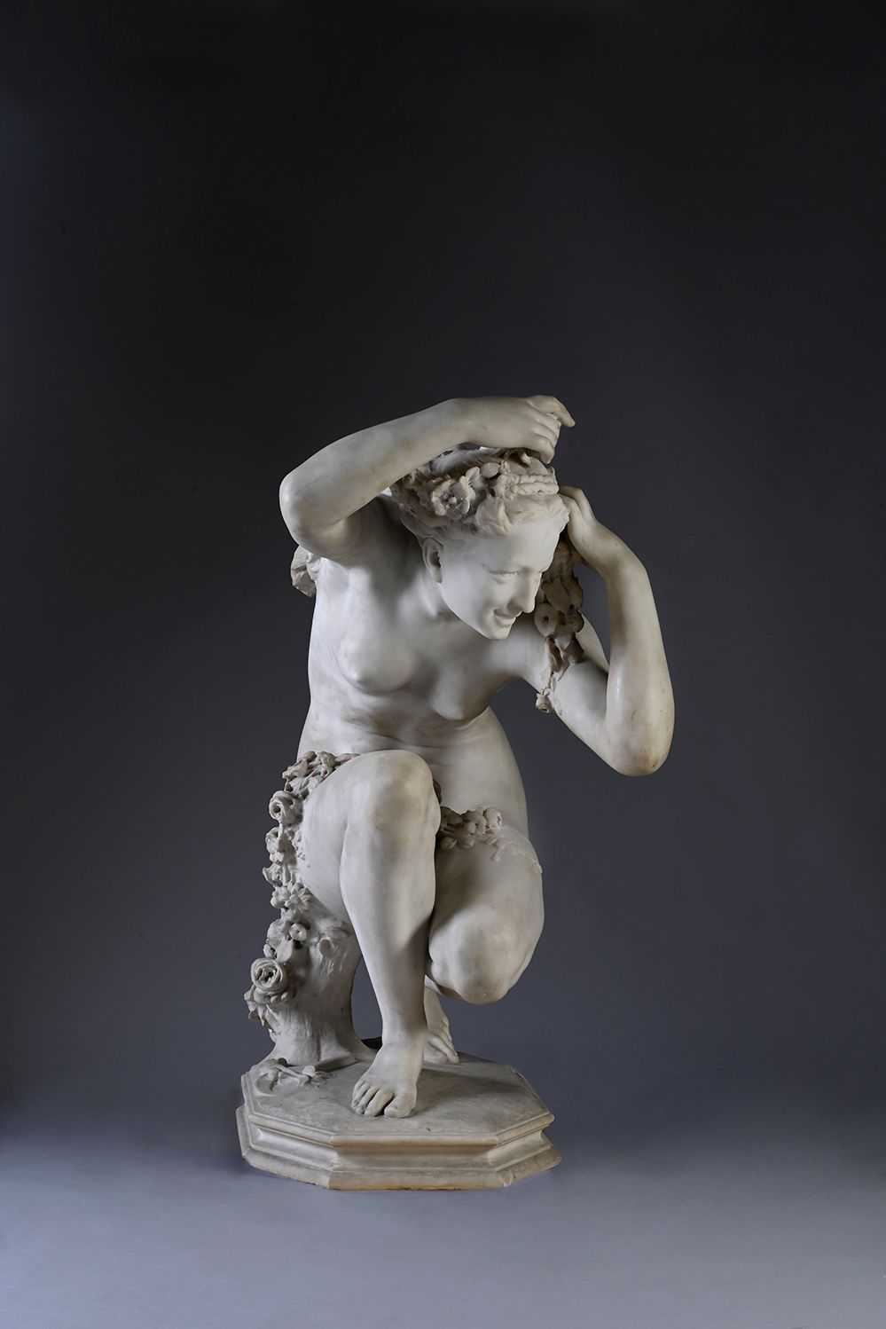 Jean-Baptiste Carpeaux (1827-1875) Flore accroupie
Sculpture en marbre blanc
Sig&hellip;