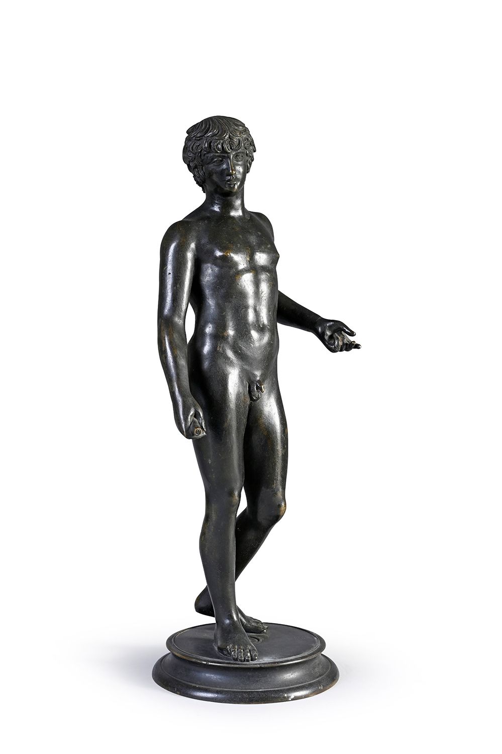 Naples, XIXe siècle, d'après l'Antique Antinoo
Escultura de bronce patinado negr&hellip;