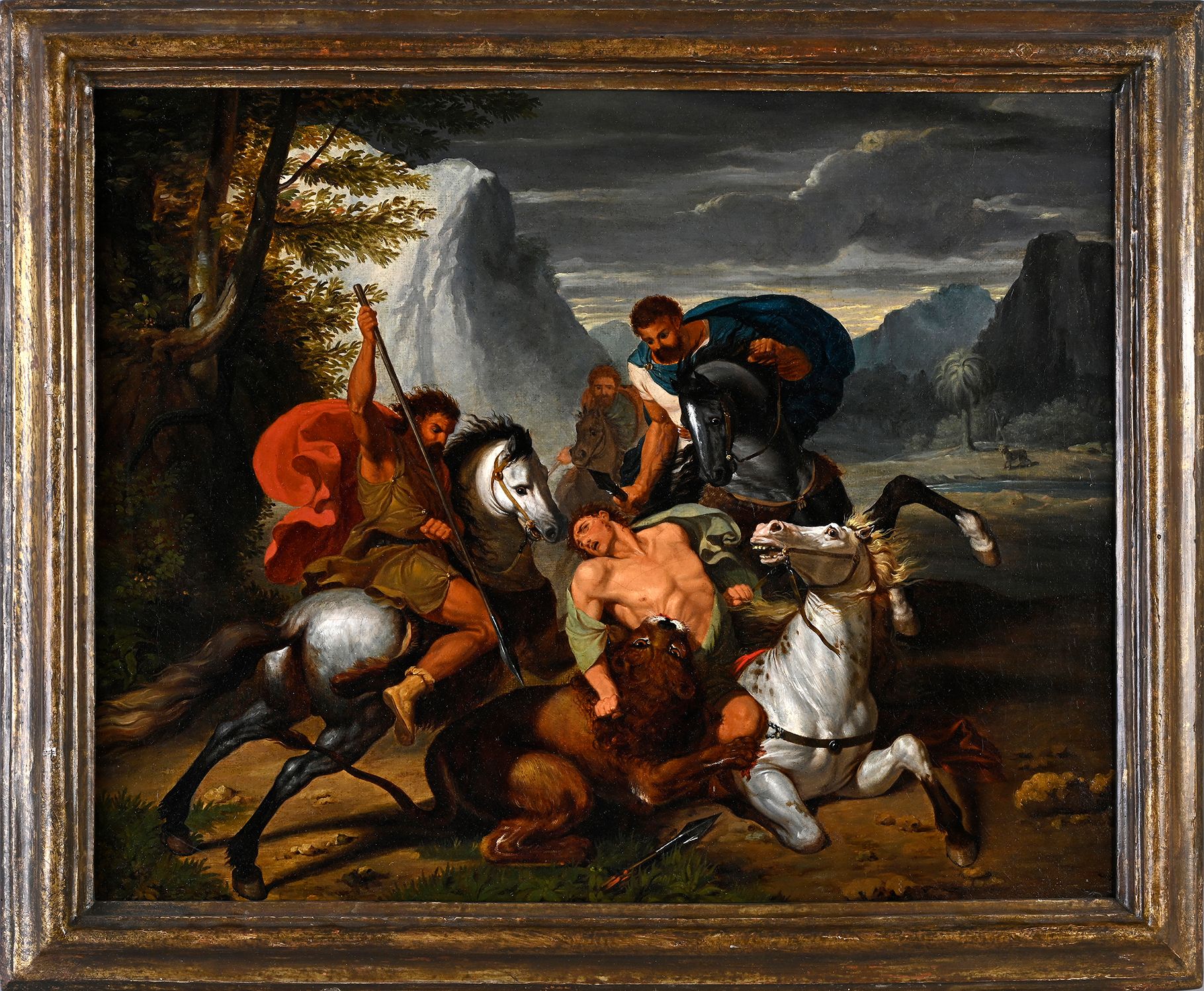 Bénigne Gagneraux (1756-1795) La chasse au lion
Huile sur toile 43,5 x 54,5 cm
N&hellip;
